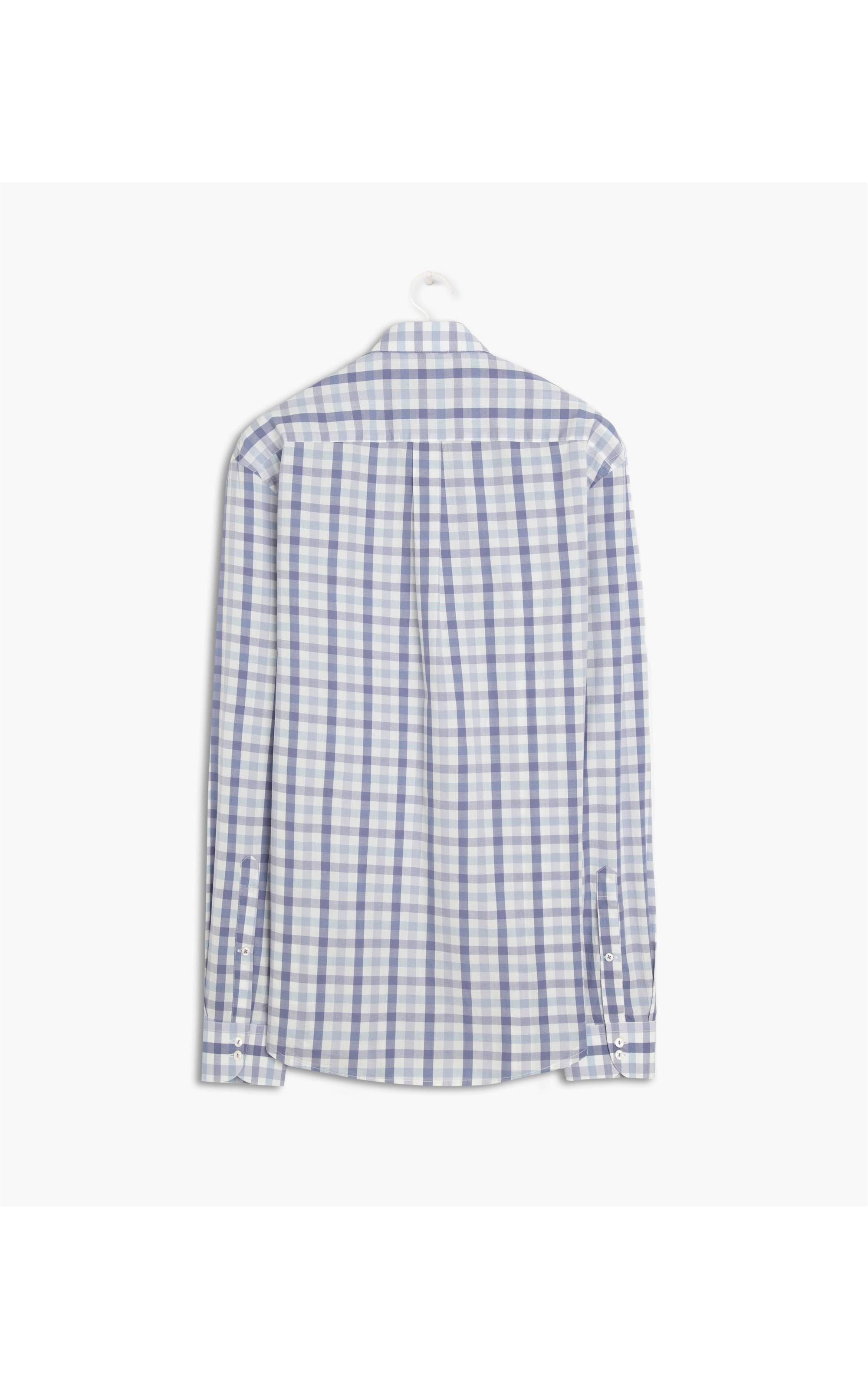 Camisa Roma Xadrez Ml Azul Bic