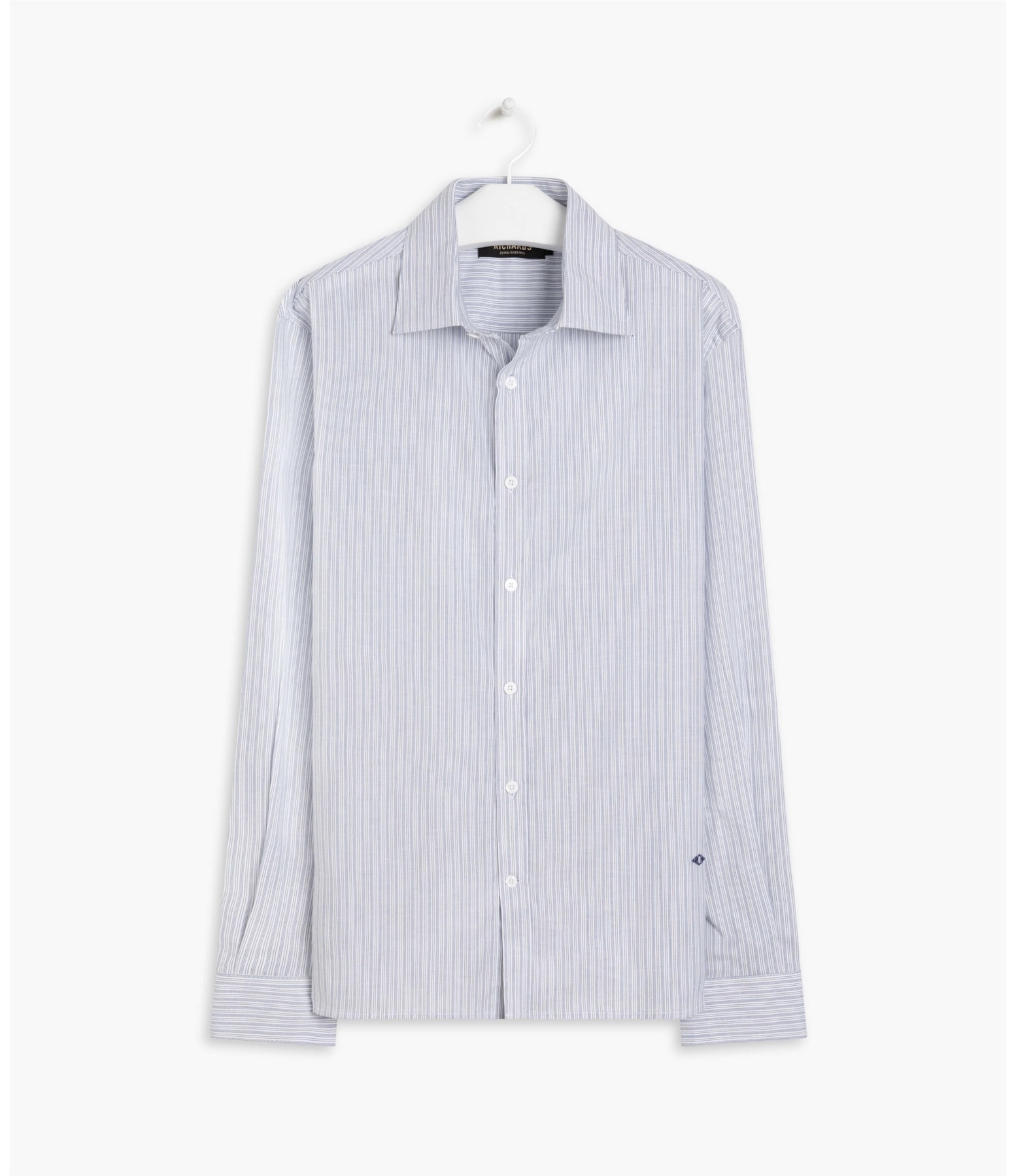 Camisa Romeu Listrada Ml Azul Bic