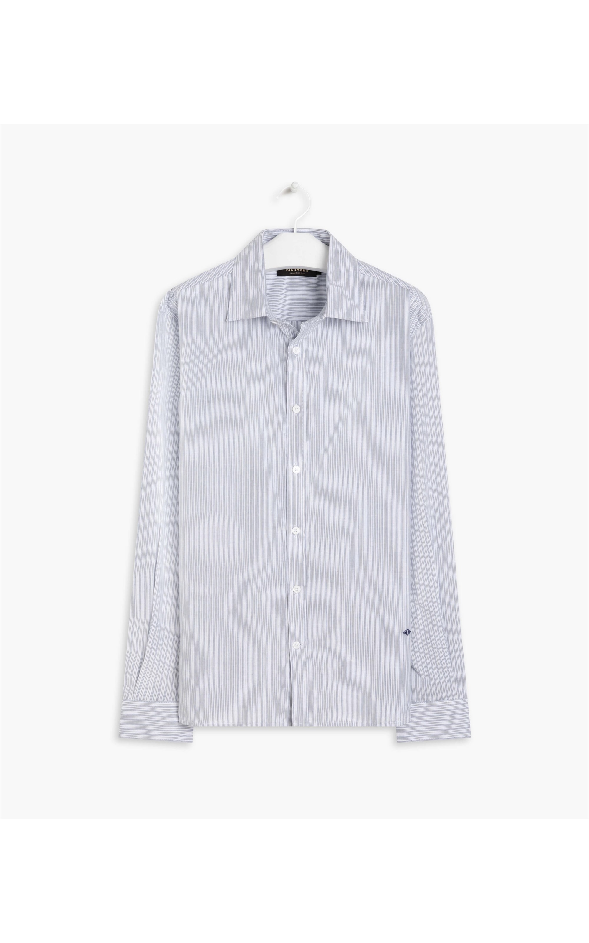 Camisa Romeu Listrada Ml Azul Bic