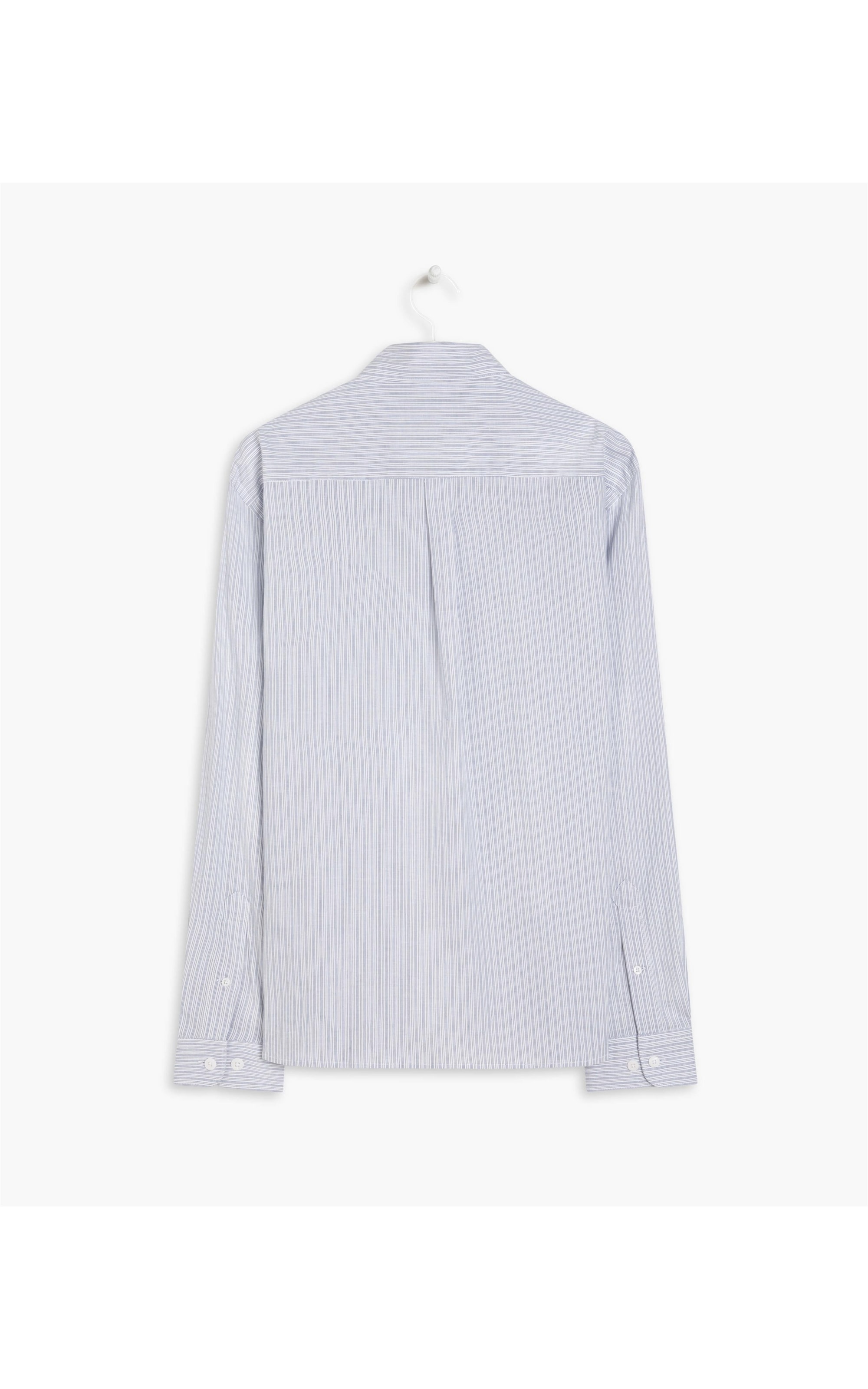 Camisa Romeu Listrada Ml Azul Bic