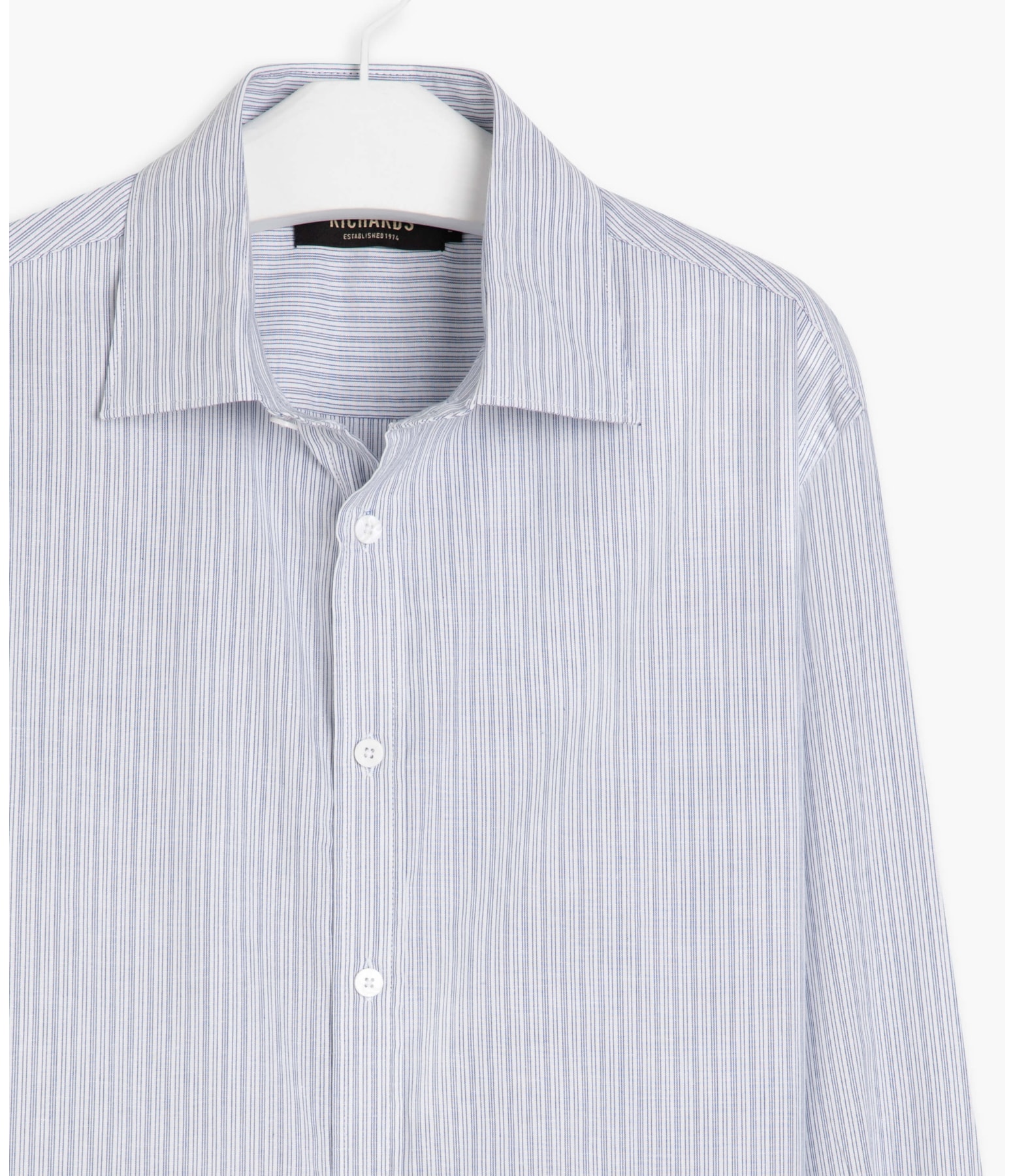 Camisa Romeu Listrada Ml Azul Bic
