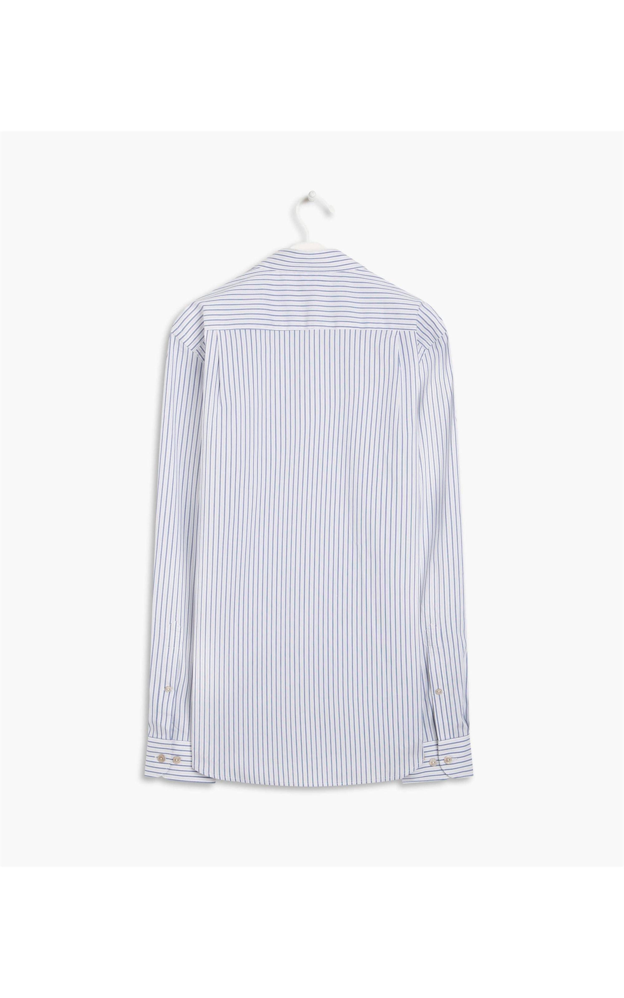 Camisa Romeu Listrada Ml  Cinza Claro