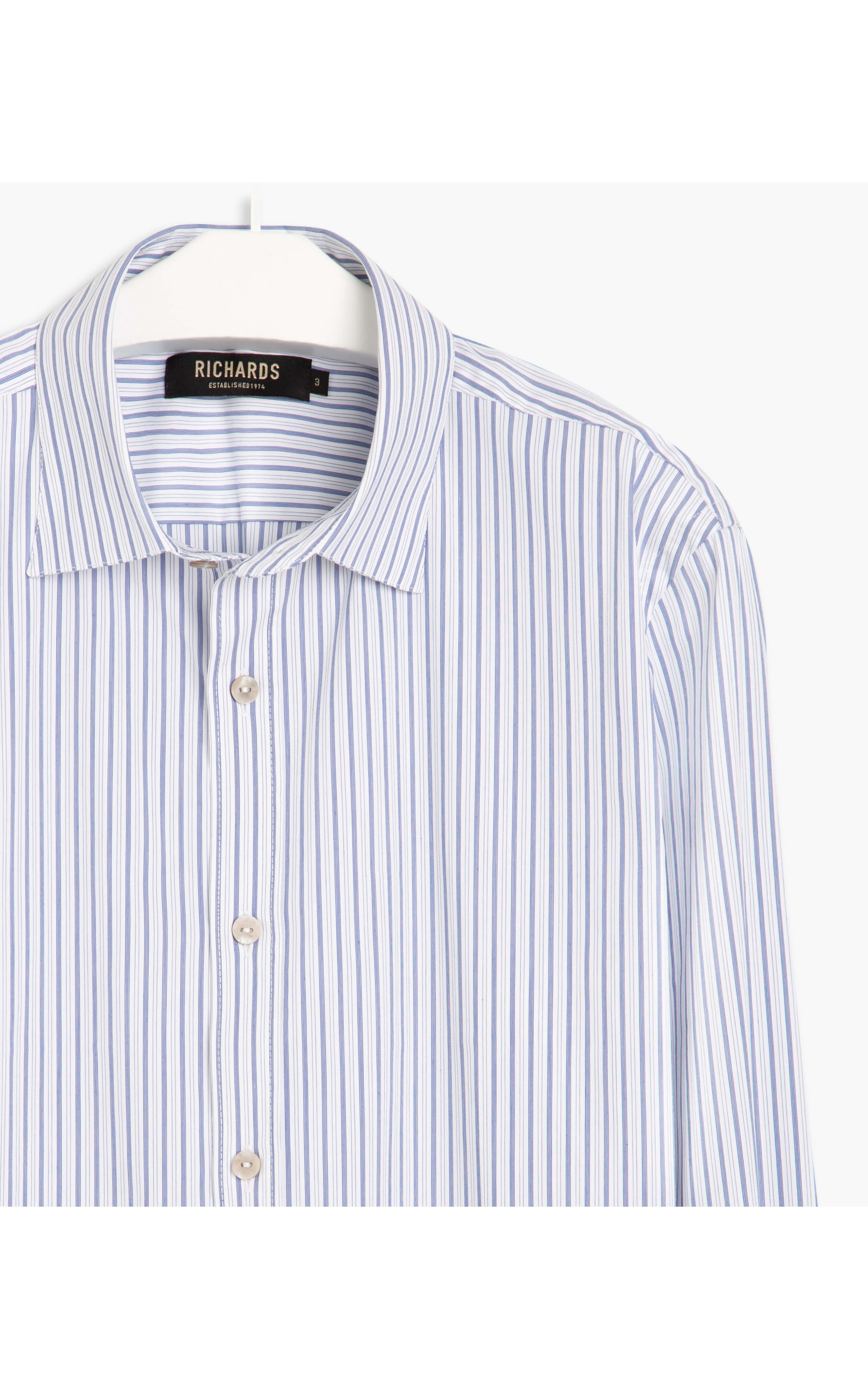 Camisa Romeu Listrada Ml  Cinza Claro