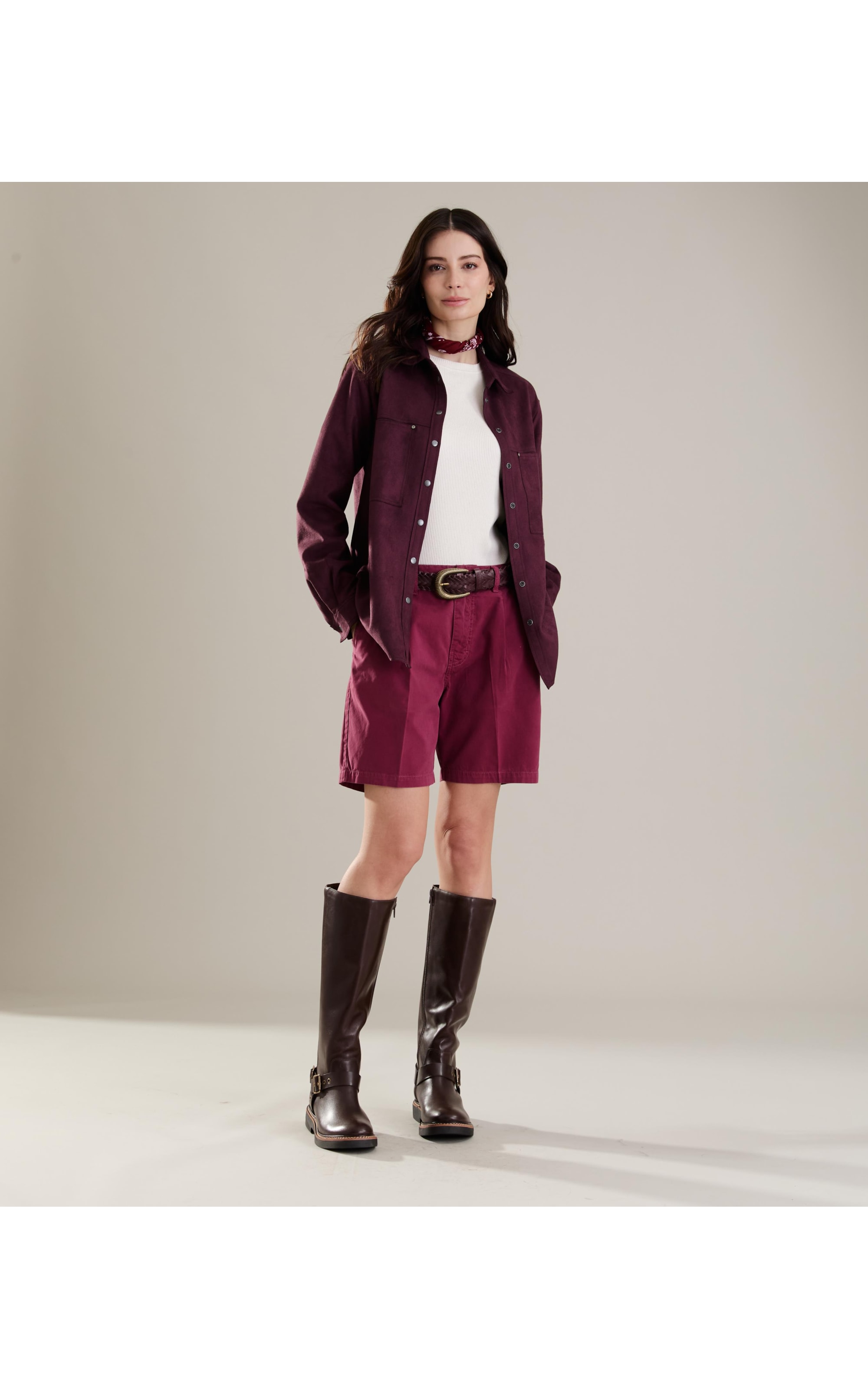 Camisa Saigon Suede Dark Wine