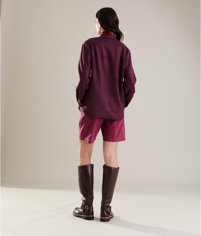 Camisa Saigon Suede Dark Wine