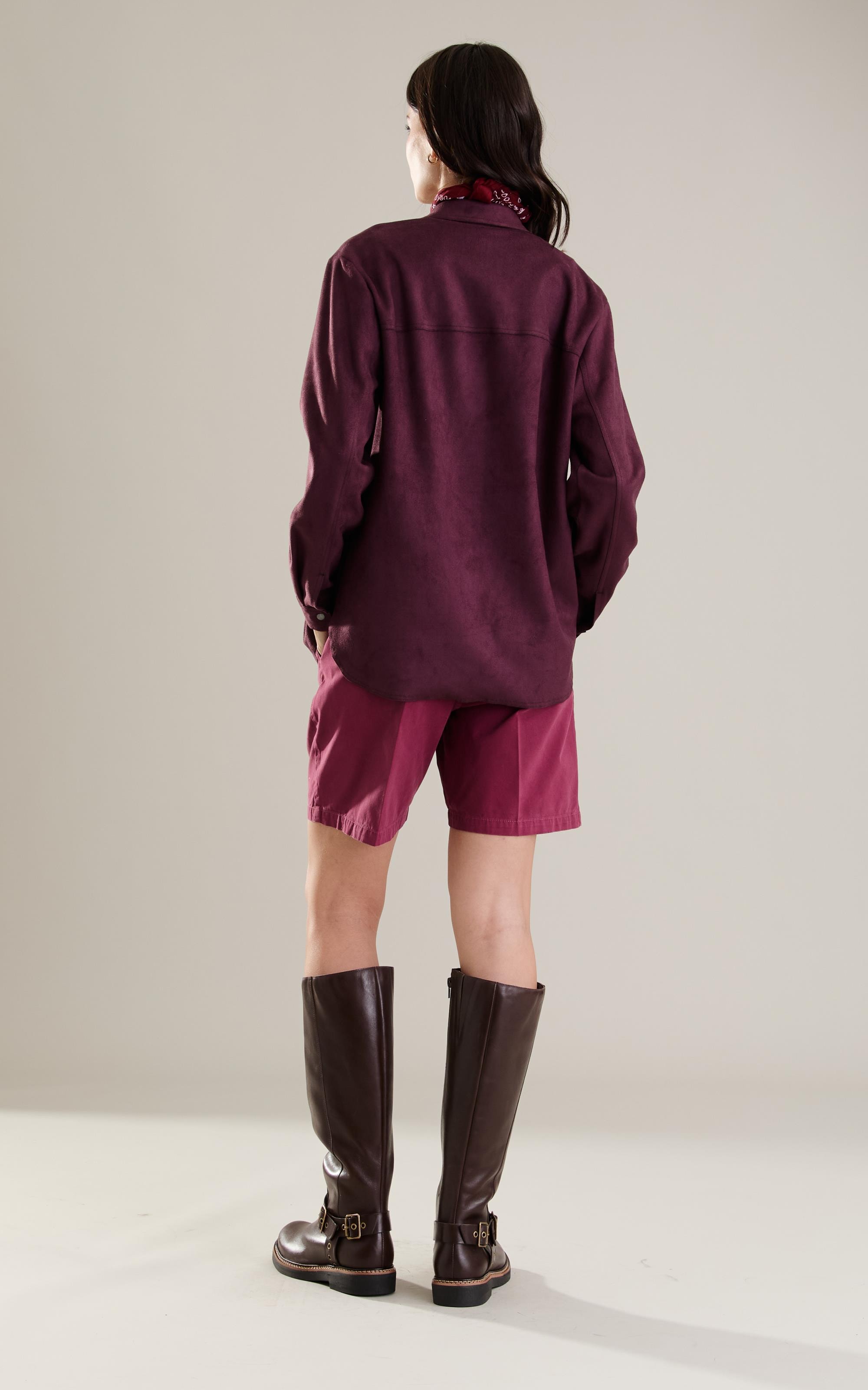 Camisa Saigon Suede Dark Wine