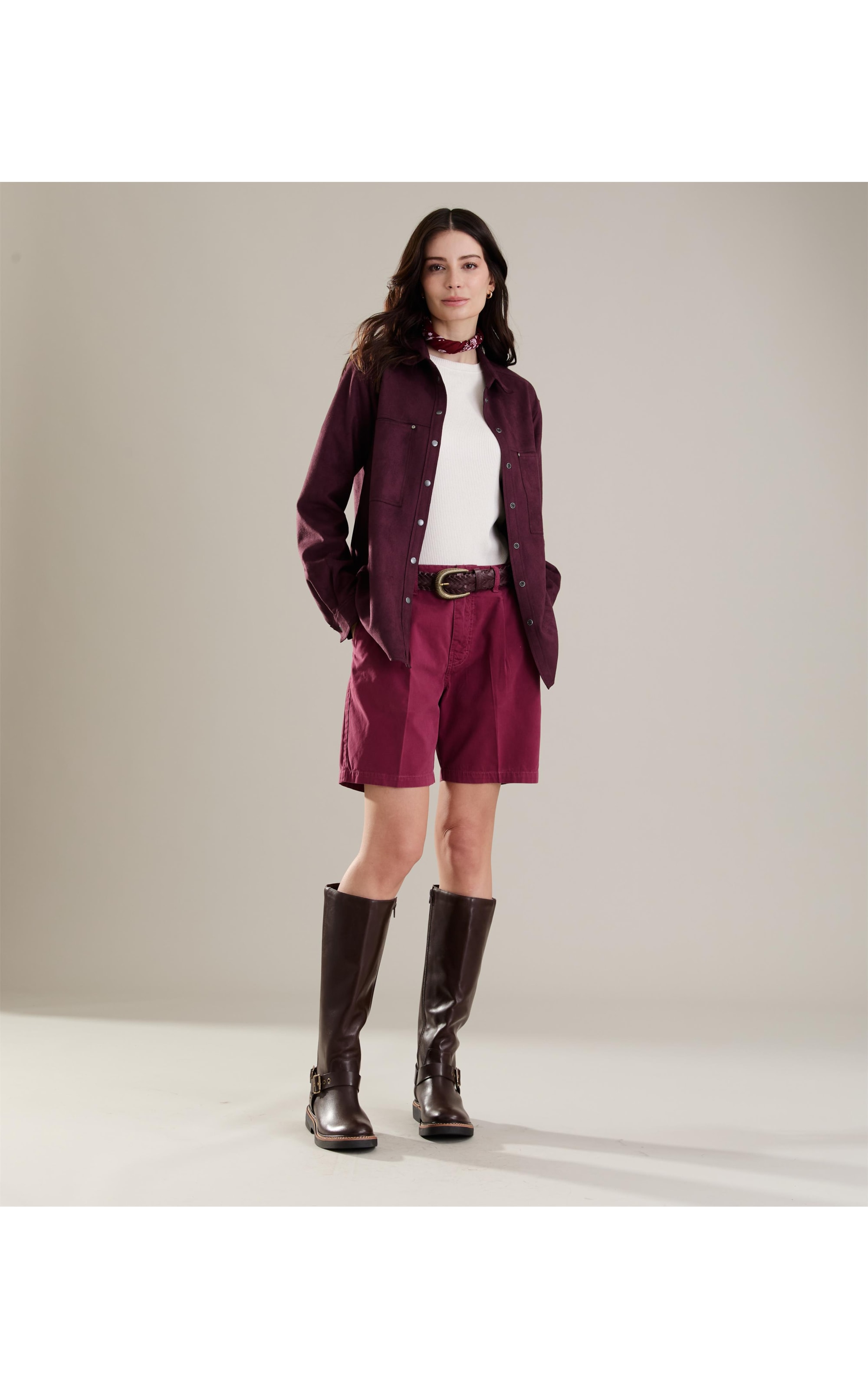 Camisa Saigon Suede Dark Wine