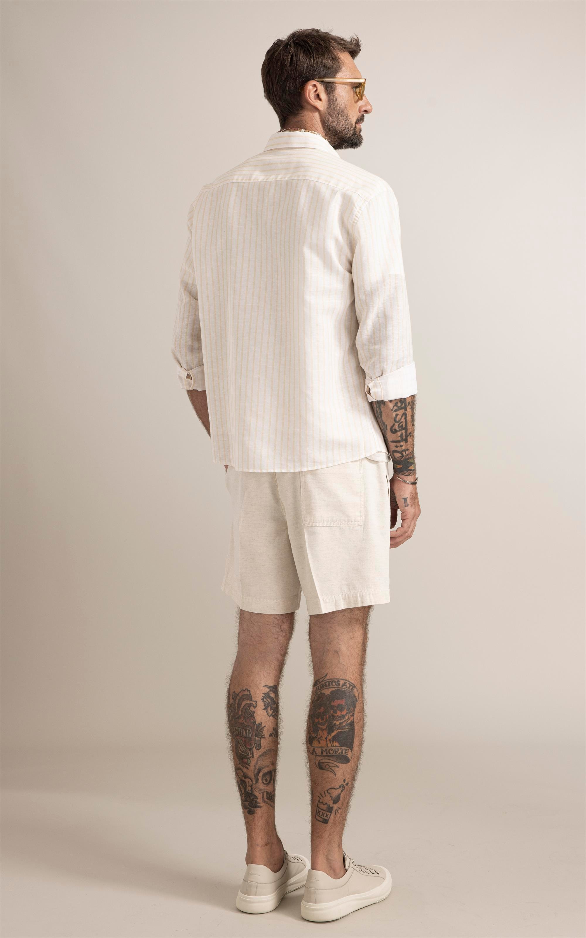 Camisa Saint Paul Linho Amarelo Claro
