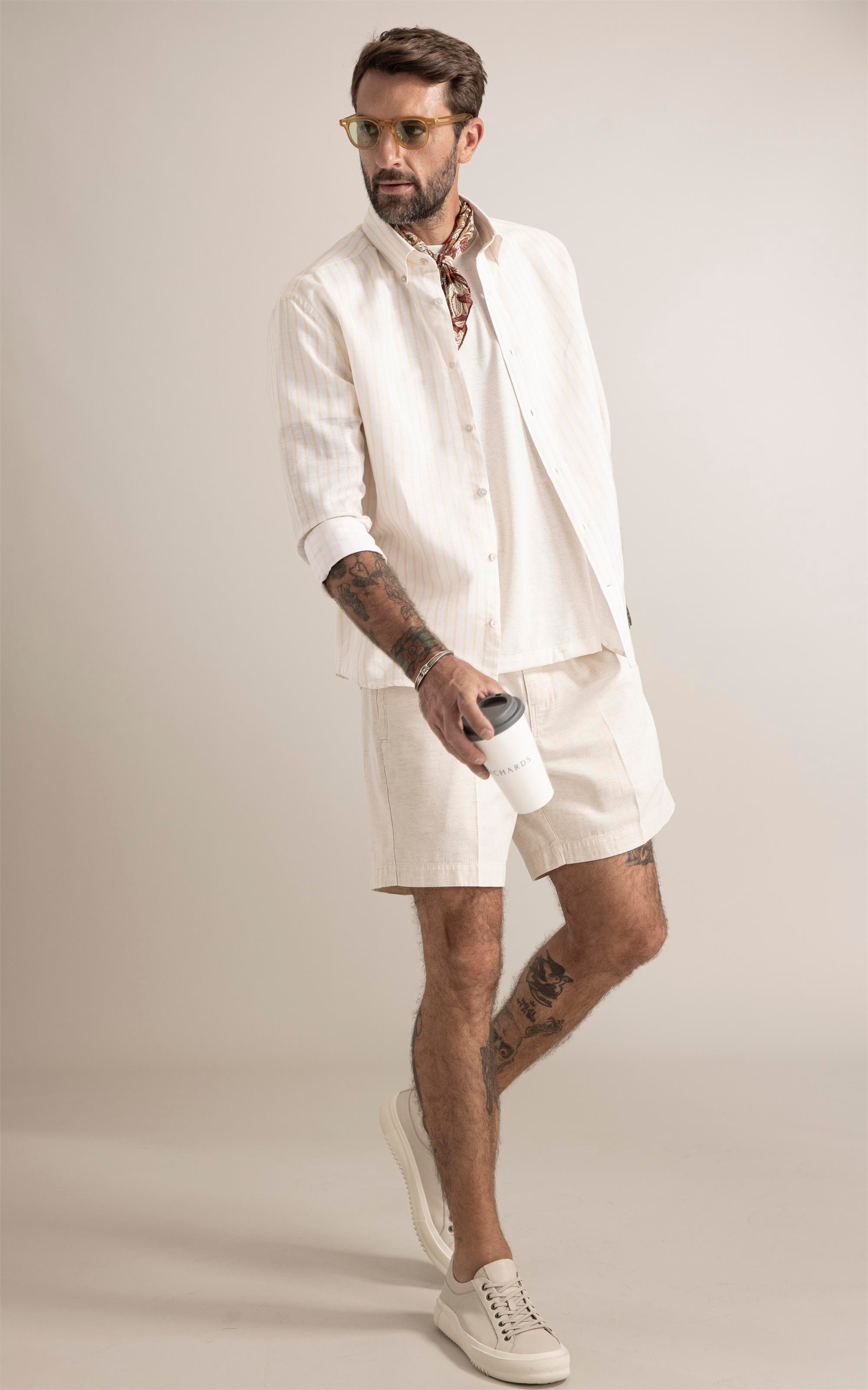 Camisa Saint Paul Linho Amarelo Claro