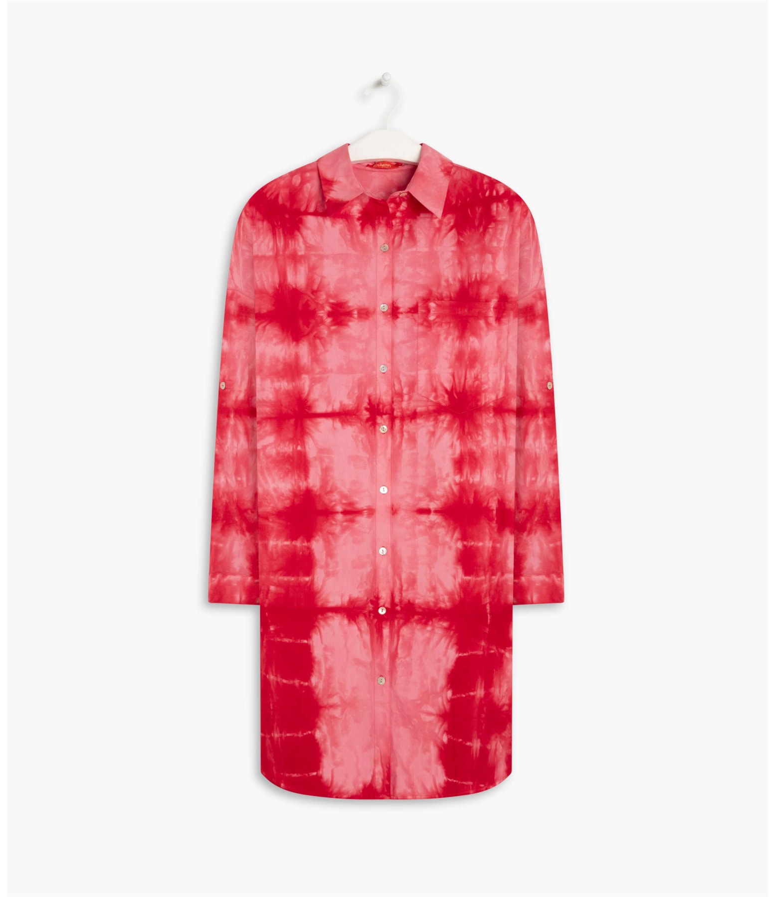  Camisa Sara Tie Dye Shell Vermelho