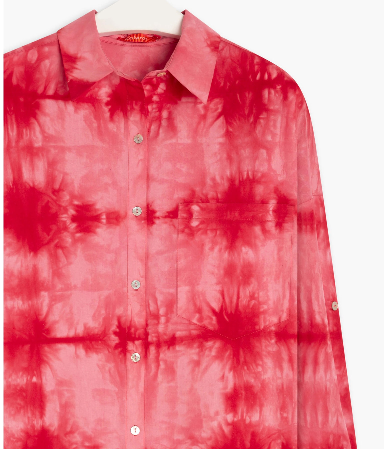 Camisa Sara Tie Dye Shell Vermelho