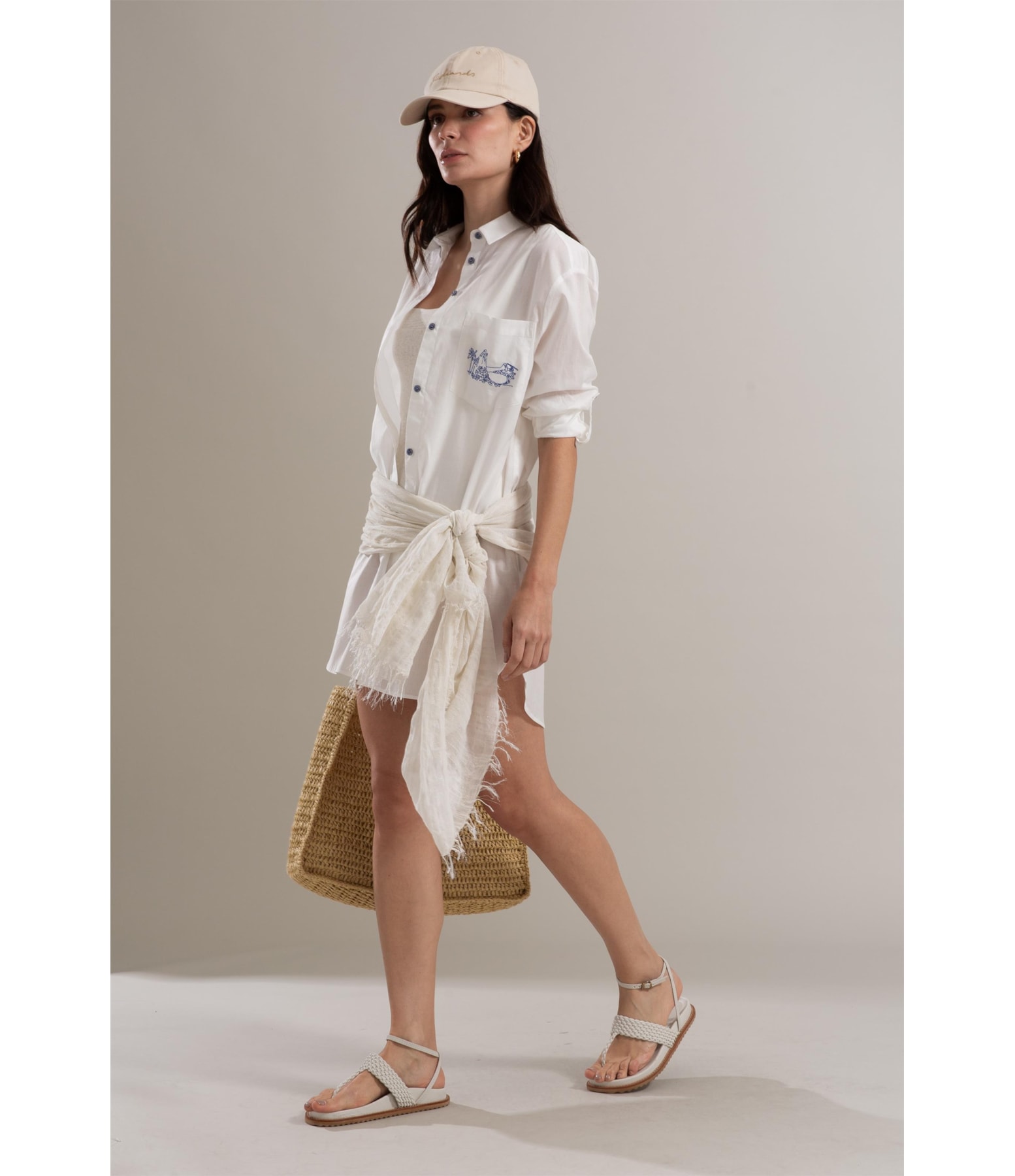 Camisa Sara Voil de Algodao Branco