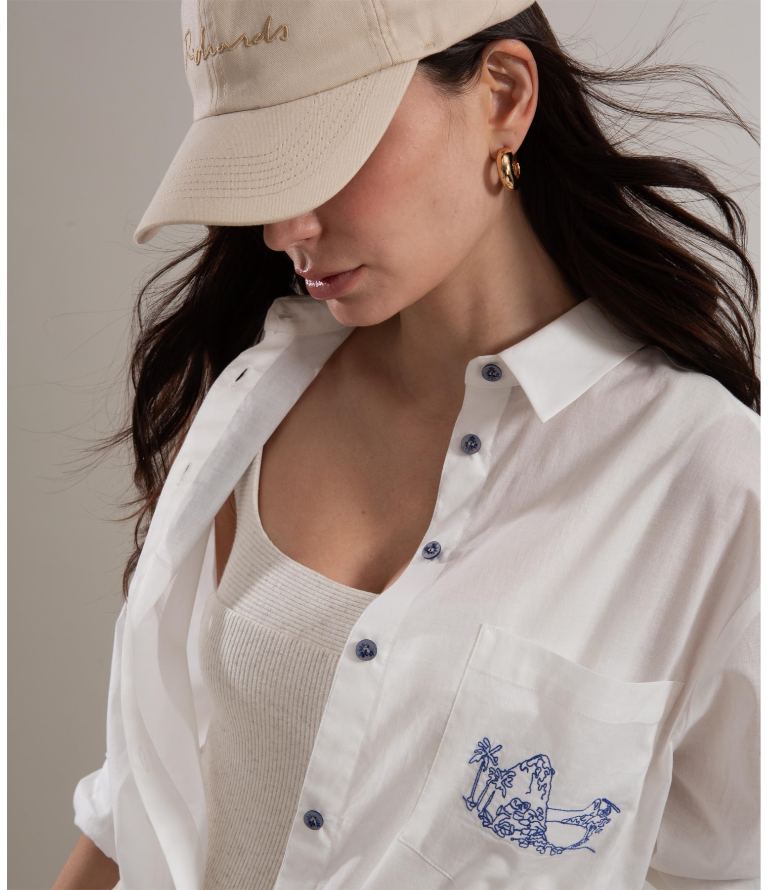 Camisa Sara Voil de Algodao Branco