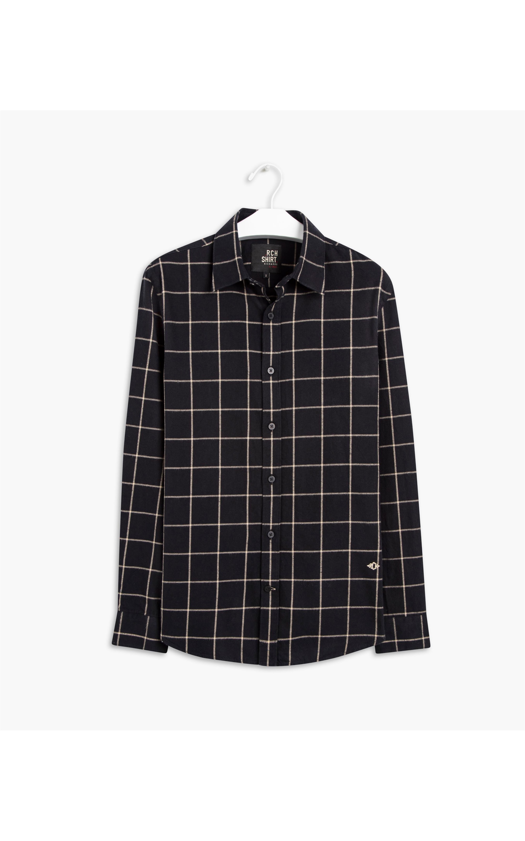 Camisa Saraiva Xadrez Ml Chumbo Mescla