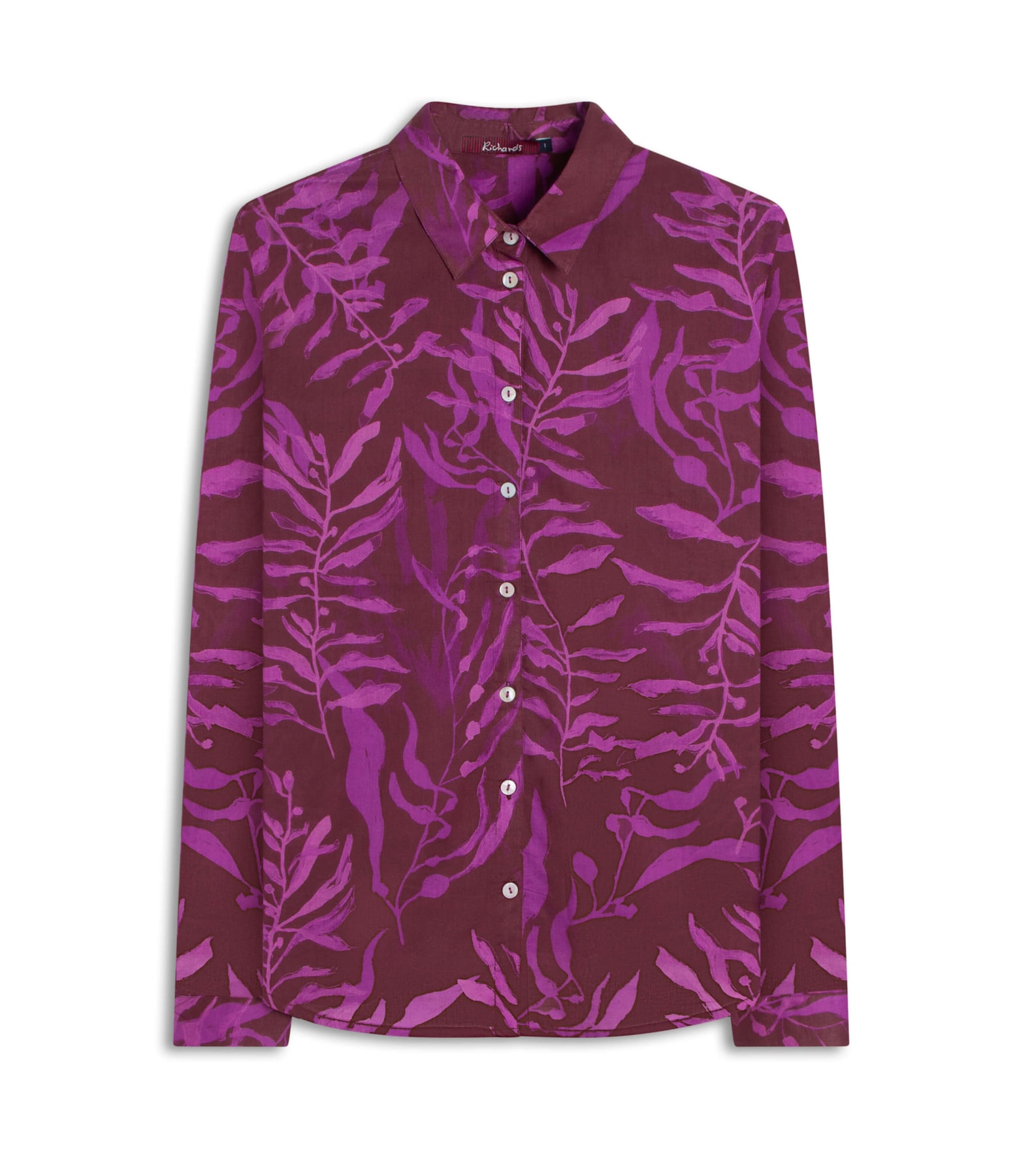 Camisa Sardenha Algas Algodao Fucsia