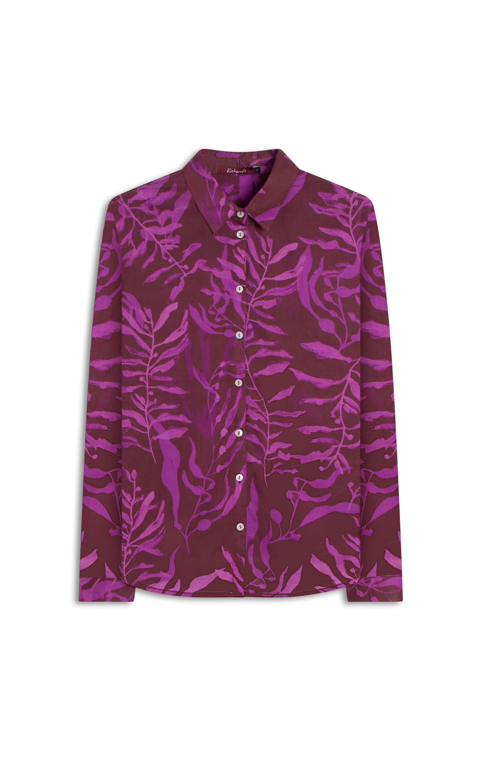Camisa Sardenha Algas Algodao Fucsia