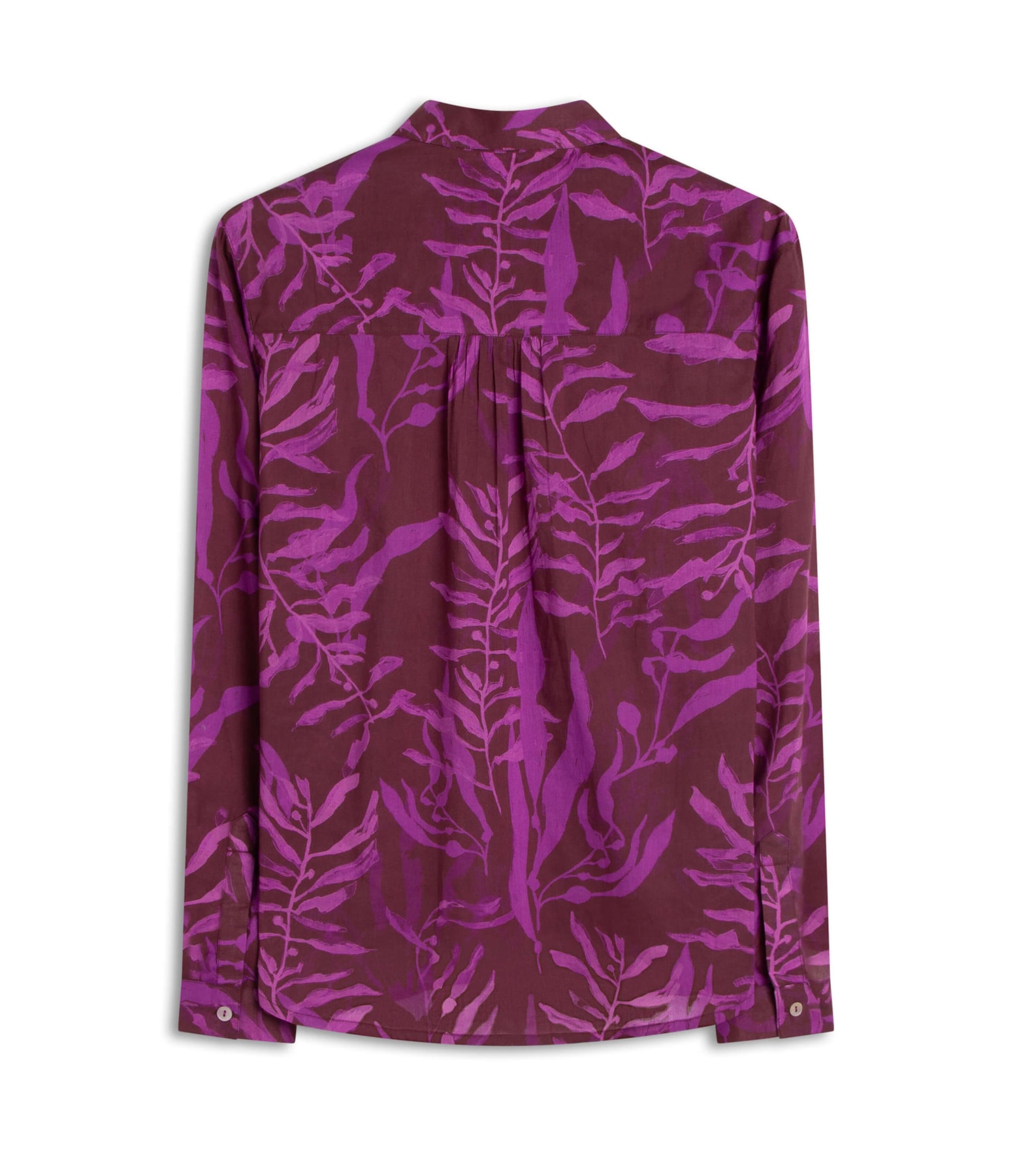 Camisa Sardenha Algas Algodao Fucsia