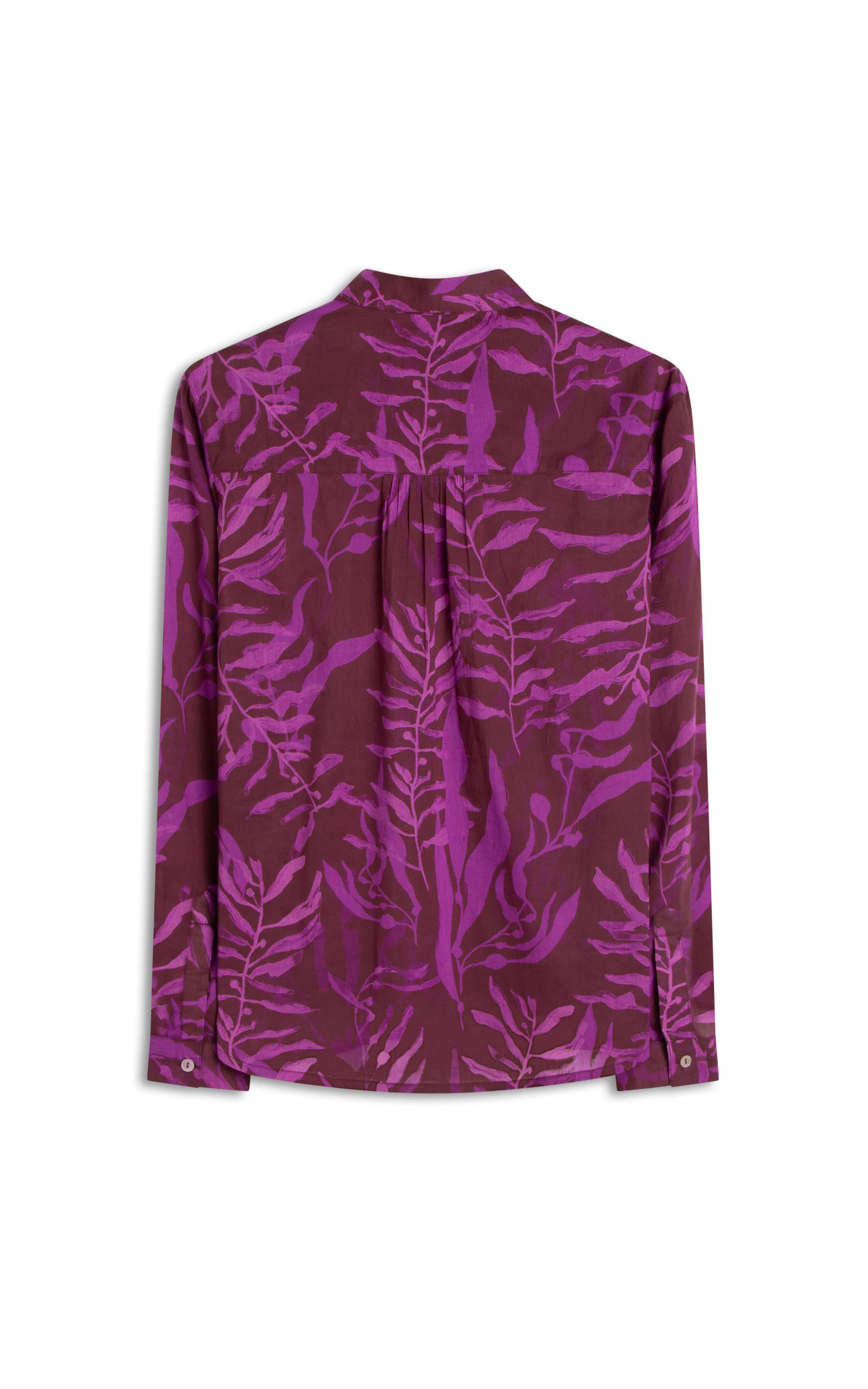 Camisa Sardenha Algas Algodao Fucsia