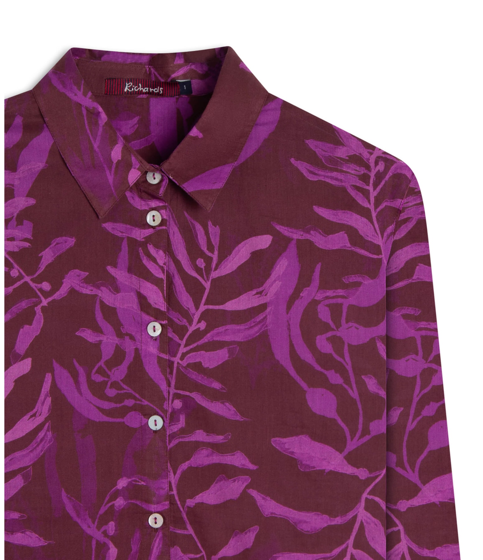 Camisa Sardenha Algas Algodao Fucsia