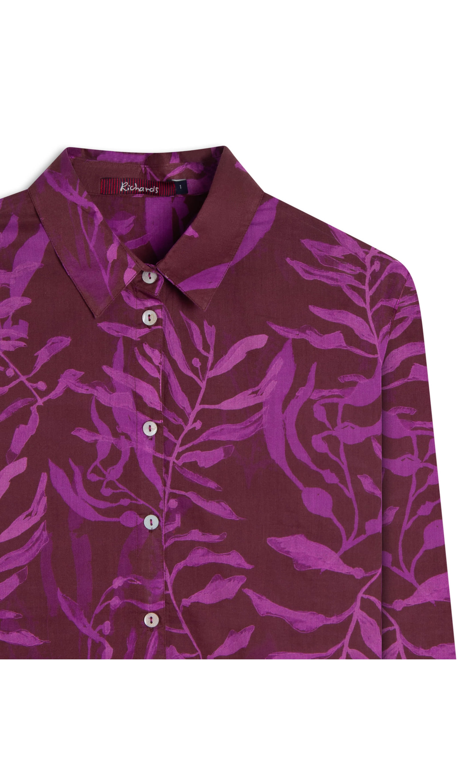 Camisa Sardenha Algas Algodao Fucsia