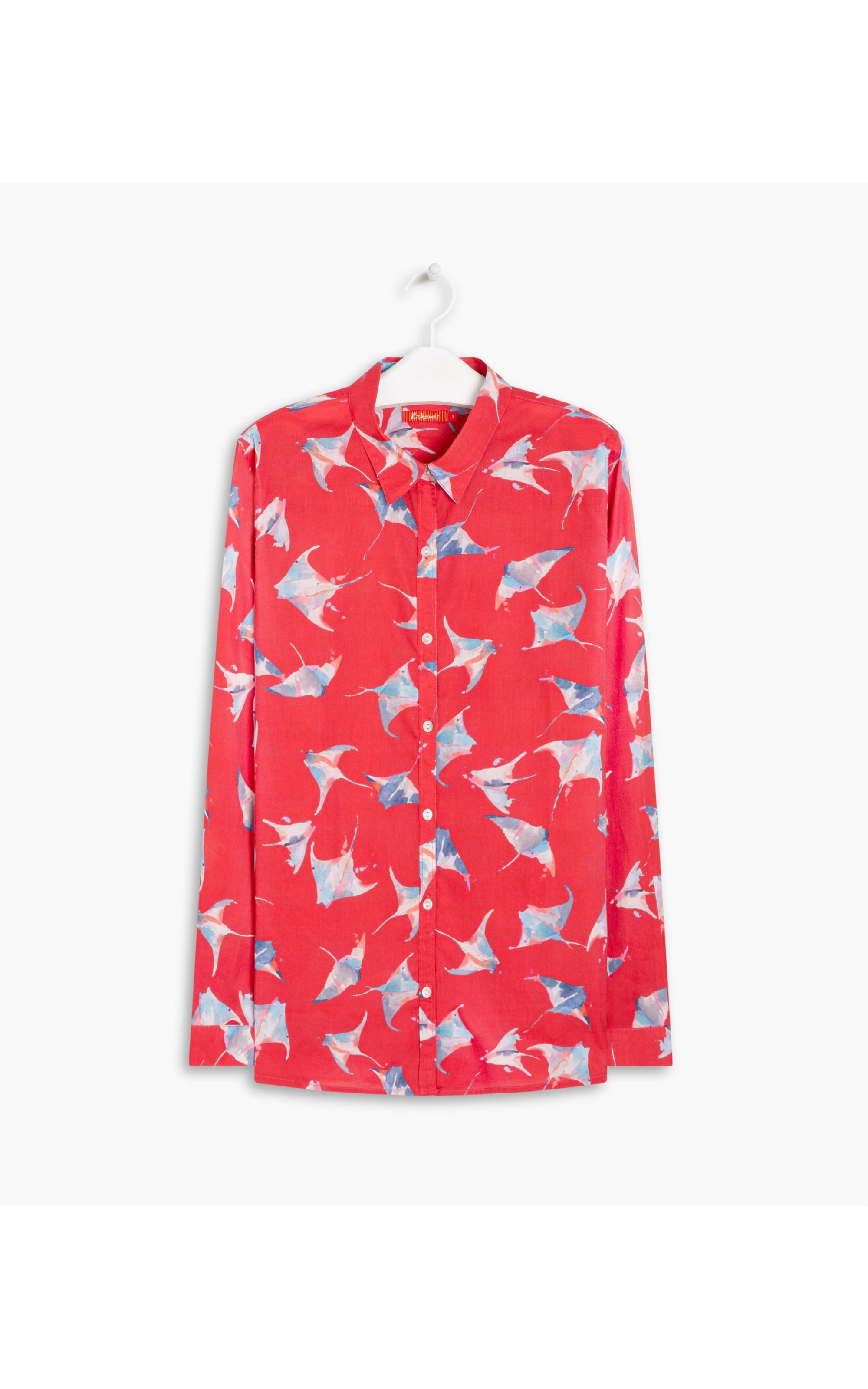 Camisa Sardenha Arraia Voil de Algodão Cereja