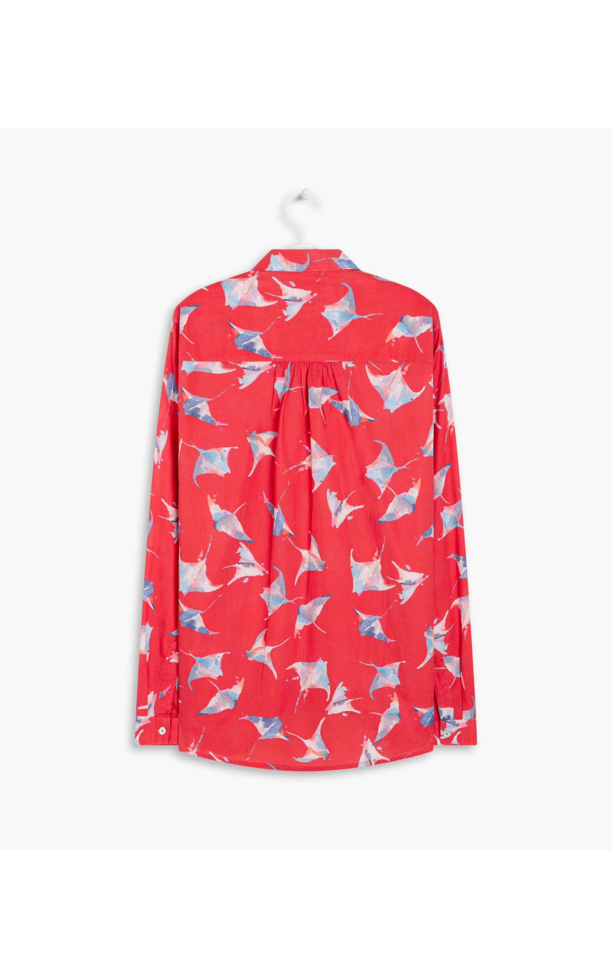 Camisa Sardenha Arraia Voil de Algodão Cereja