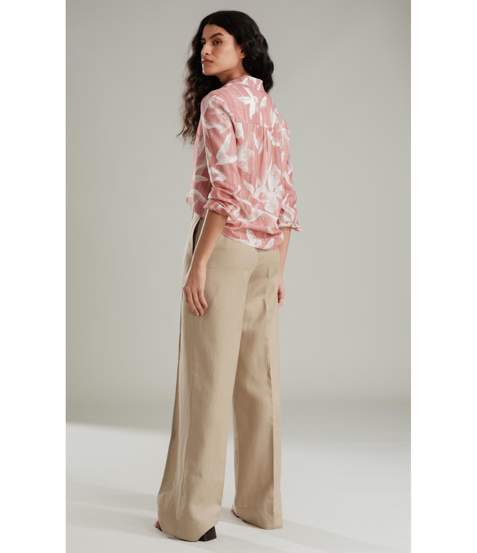 Camisa Sardenha Blossom Striped Linho Bl Terra