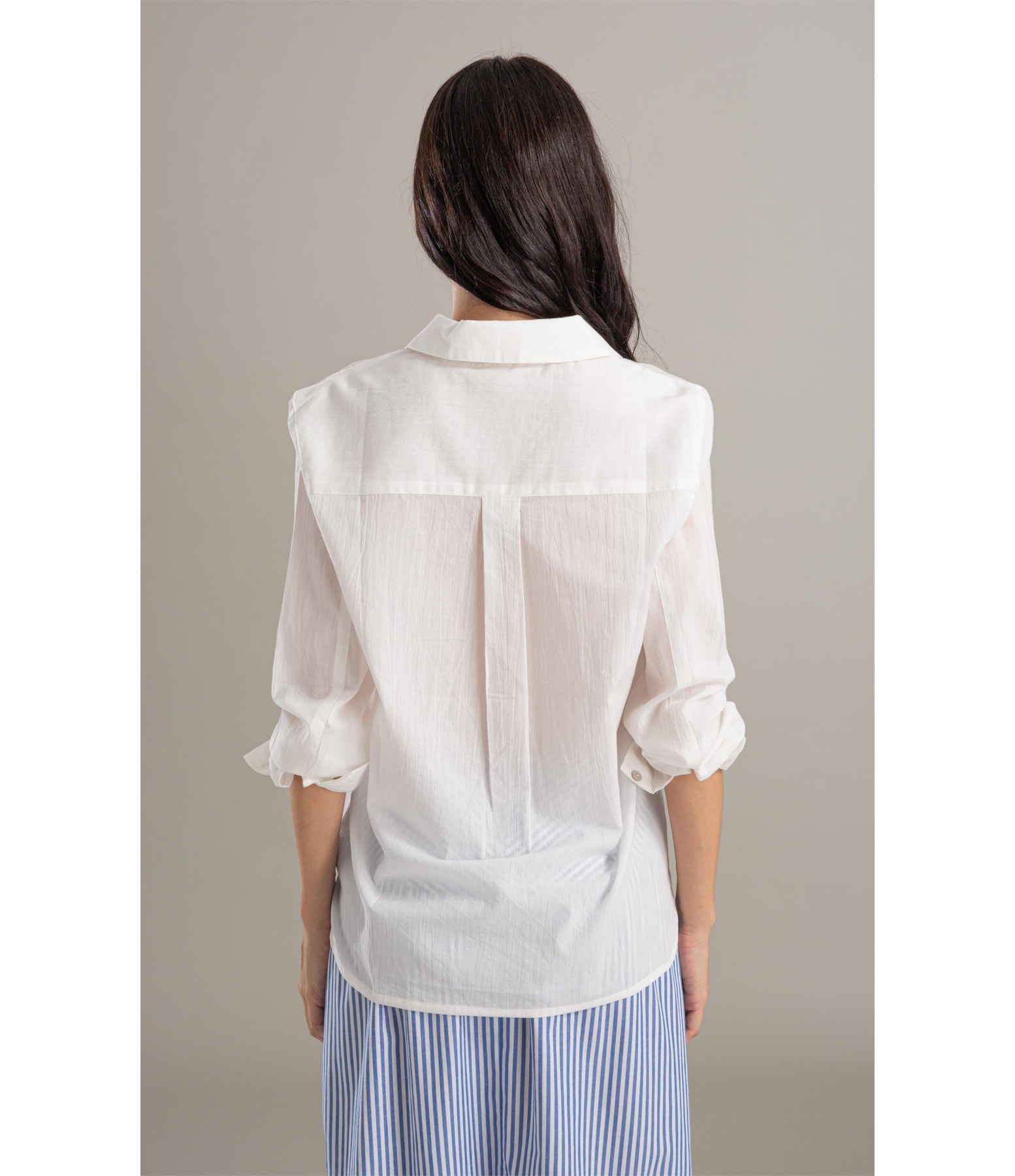 Camisa Sardenha Bolso Barco Bordado Off White