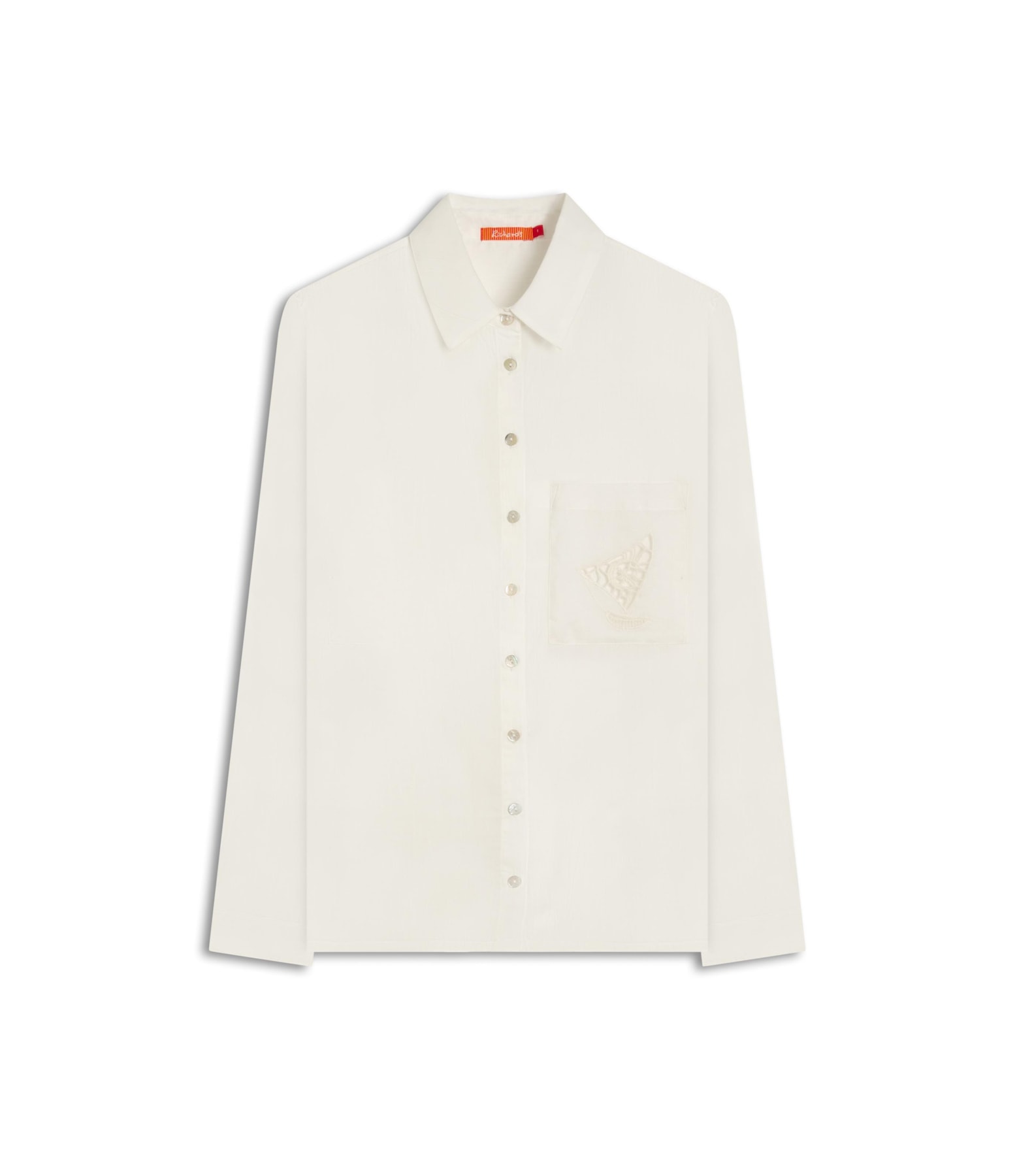 Camisa Sardenha Bolso Barco Bordado Off White