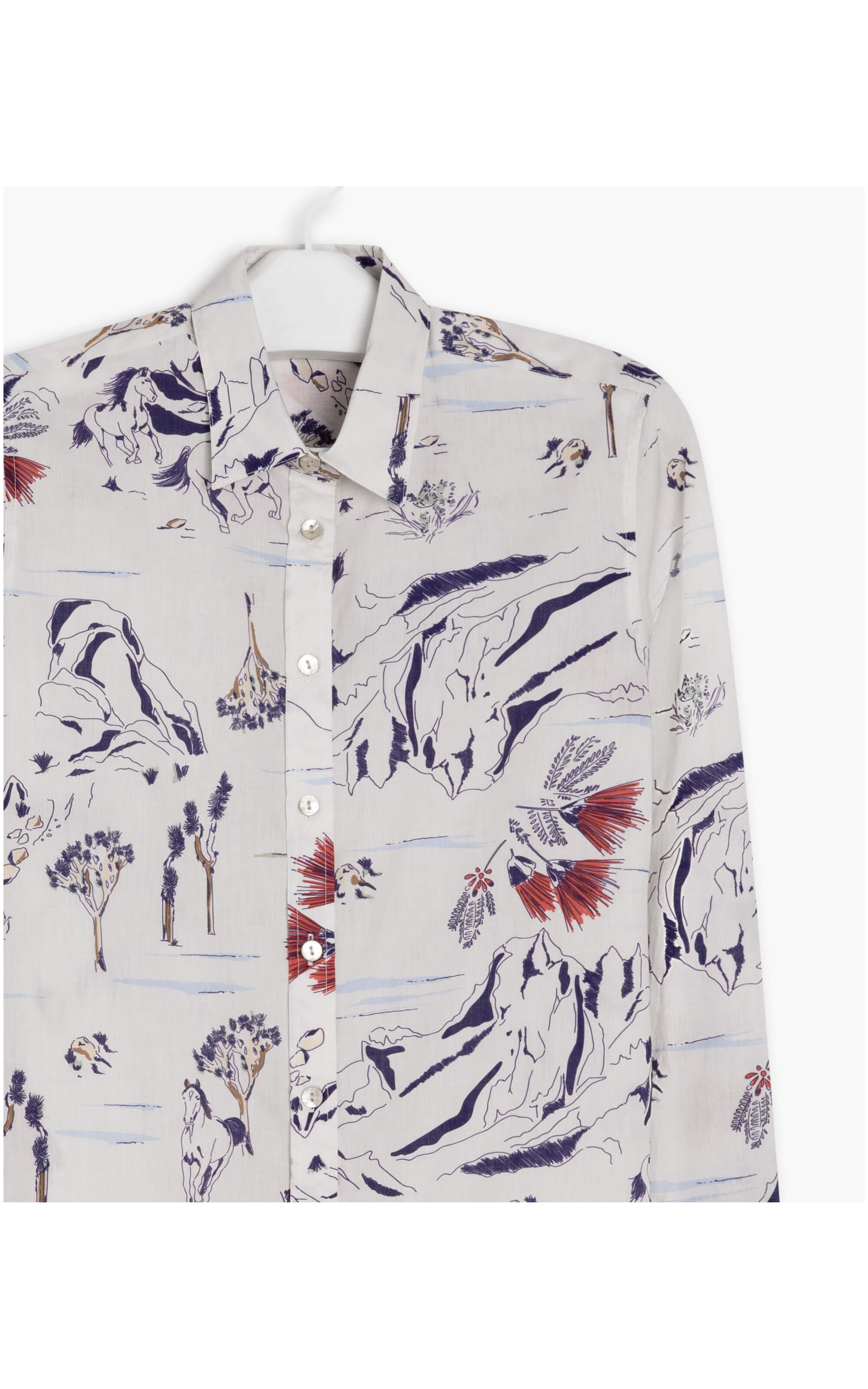 Camisa Sardenha Deserto Voil de Algodao Sandy