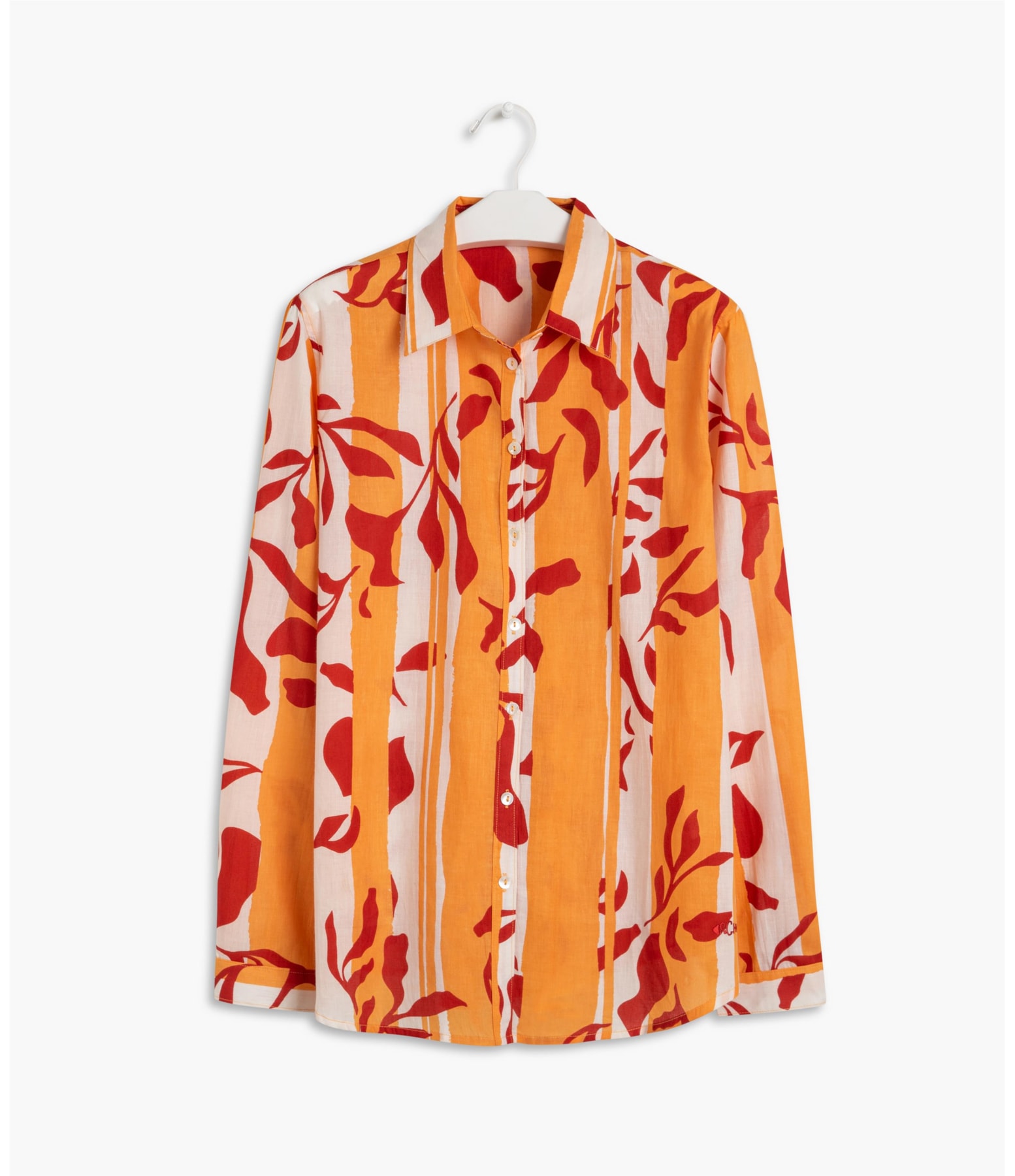 Camisa Sardenha Elementos Voil Ml Laranja