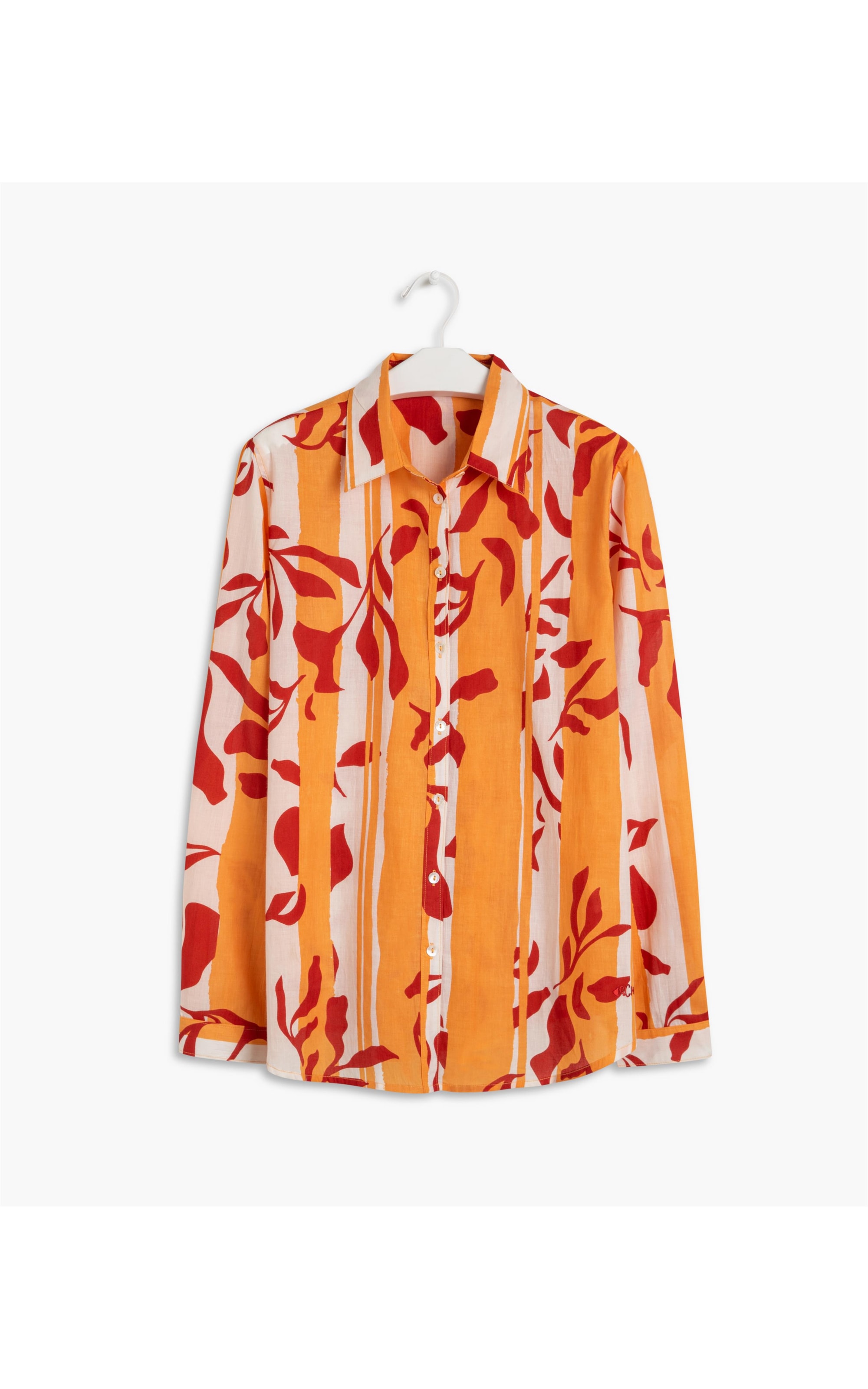 Camisa Sardenha Elementos Voil Ml Laranja