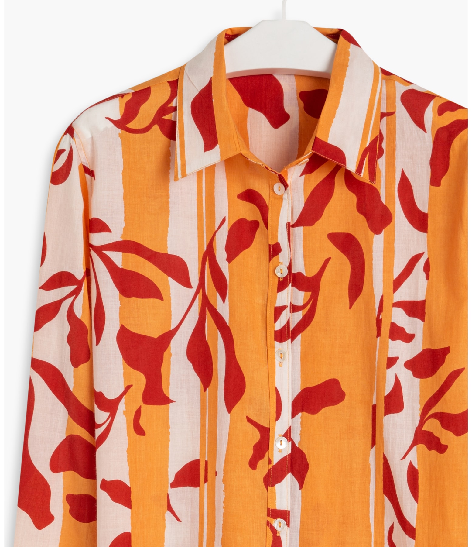 Camisa Sardenha Elementos Voil Ml Laranja
