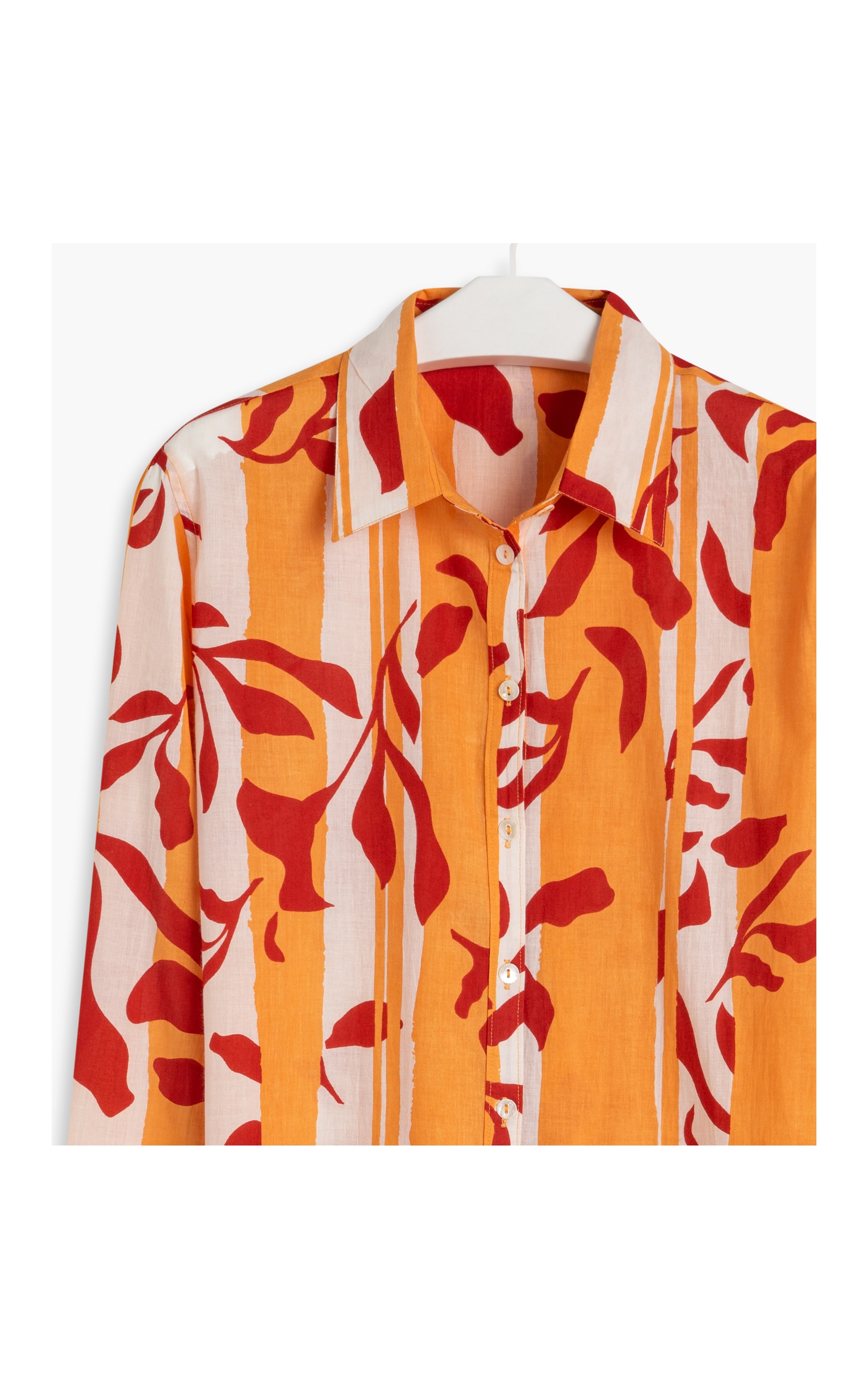 Camisa Sardenha Elementos Voil Ml Laranja