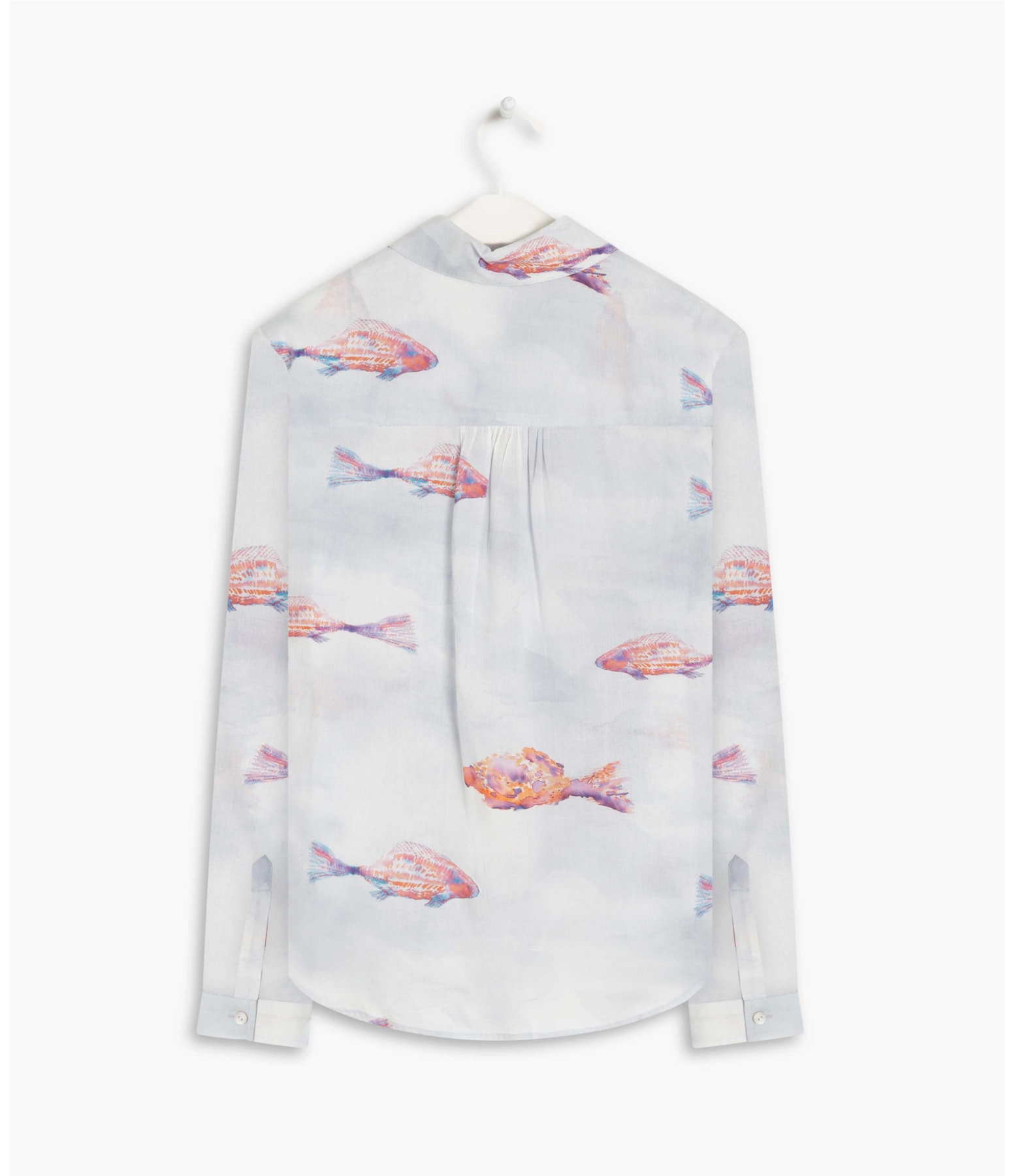 Camisa Sardenha Fish Voil de Algodao Branco