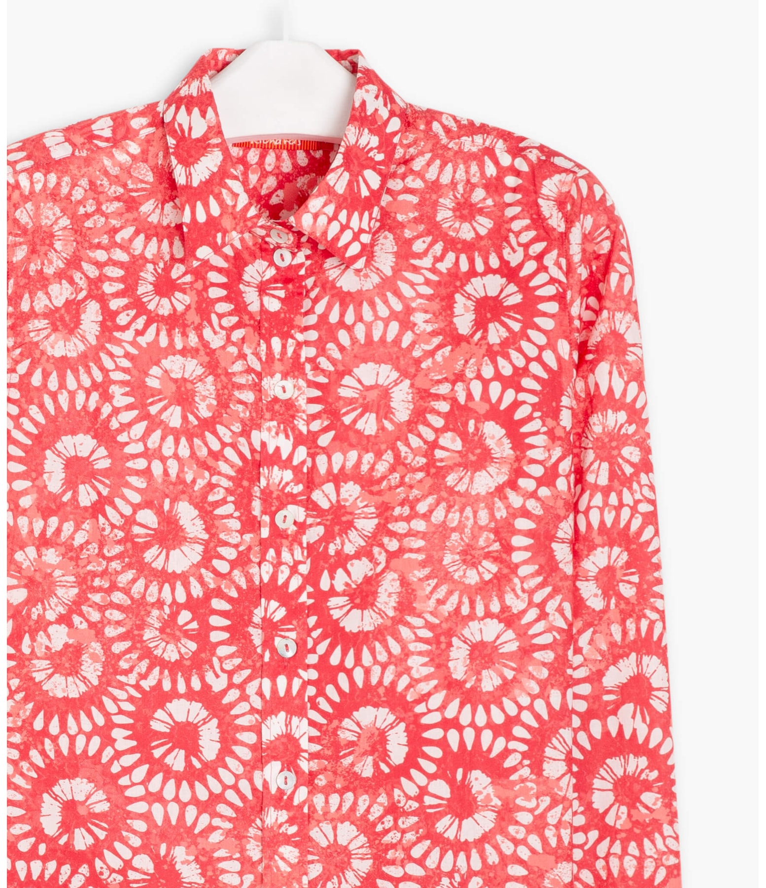 Camisa Sardenha Flortik Algodão Cereja