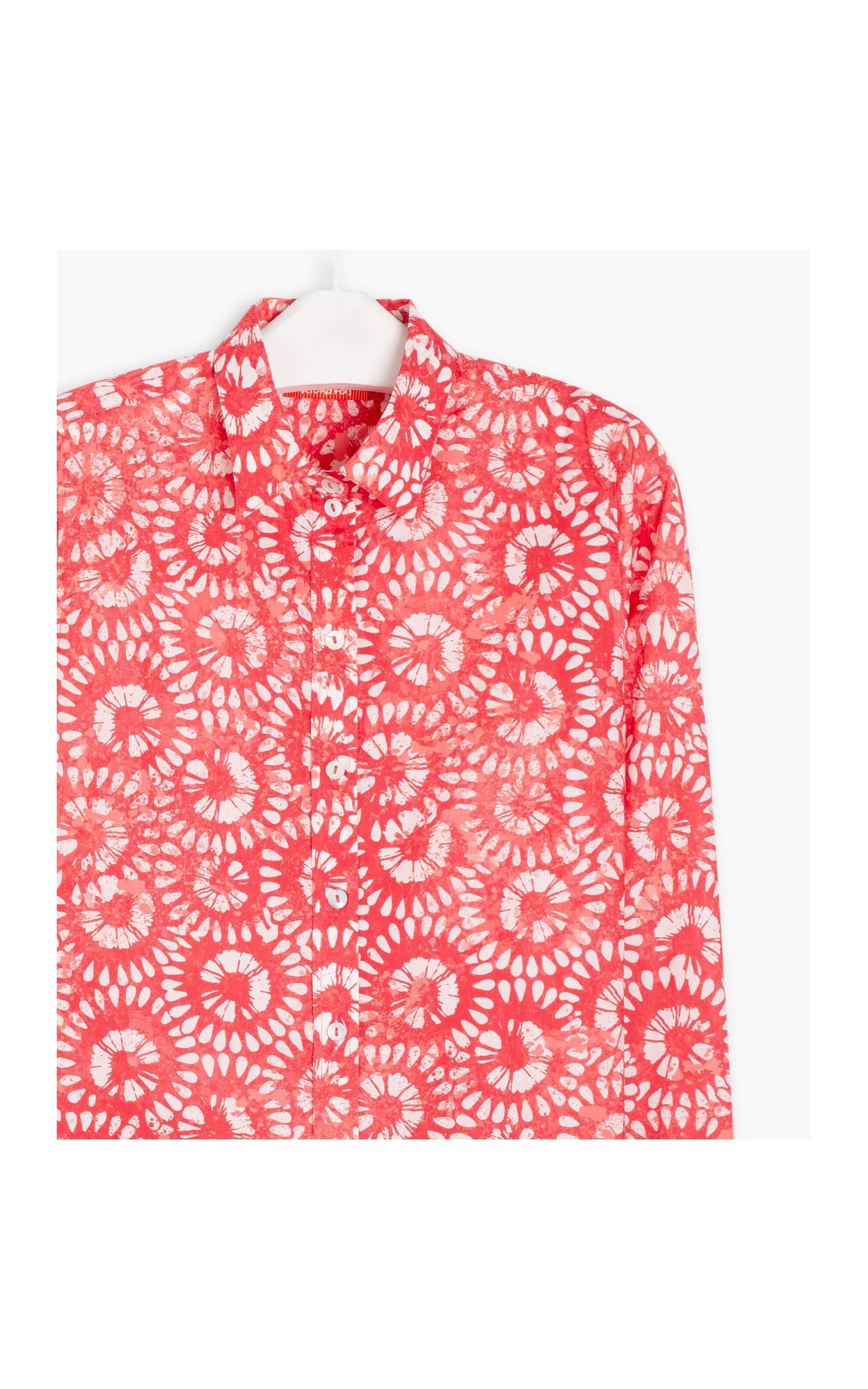 Camisa Sardenha Flortik Algodão Cereja