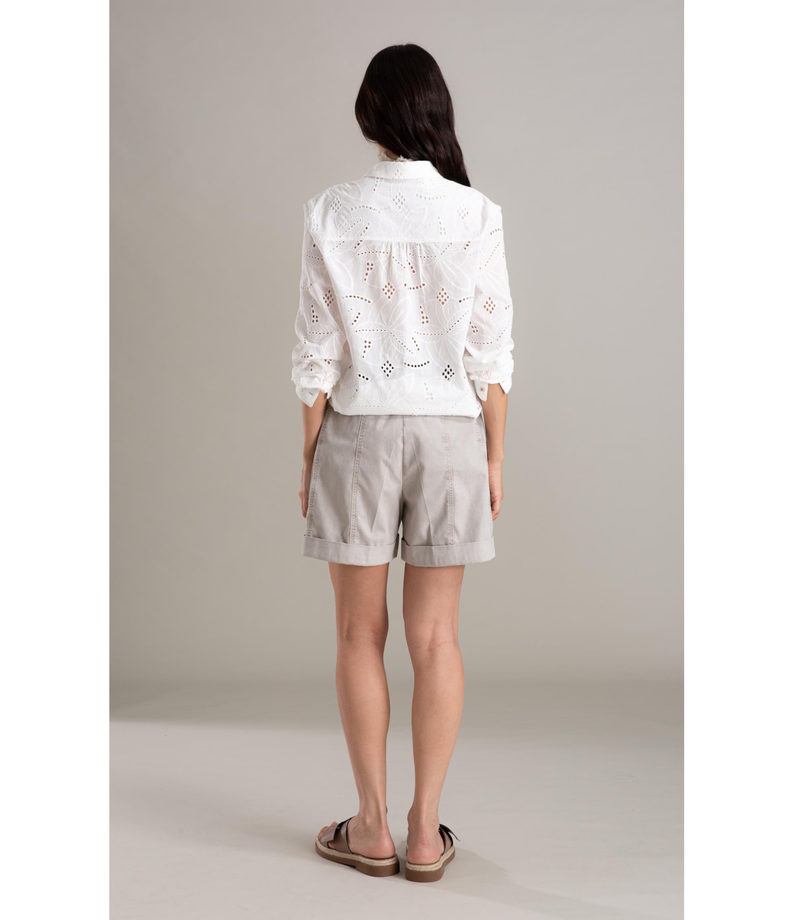 Camisa Sardenha Laise Algodao Off White