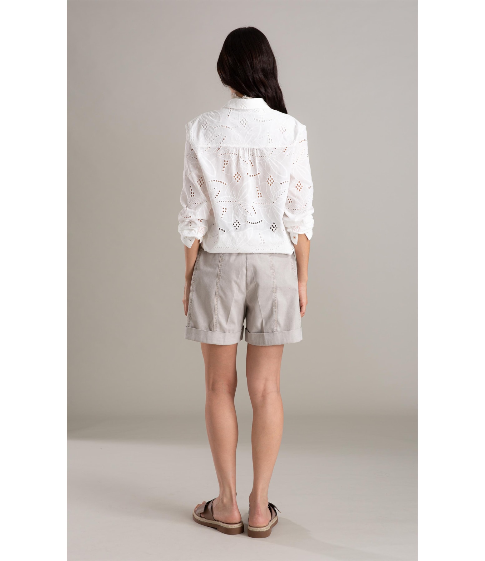 Camisa Sardenha Laise Algodao Off White