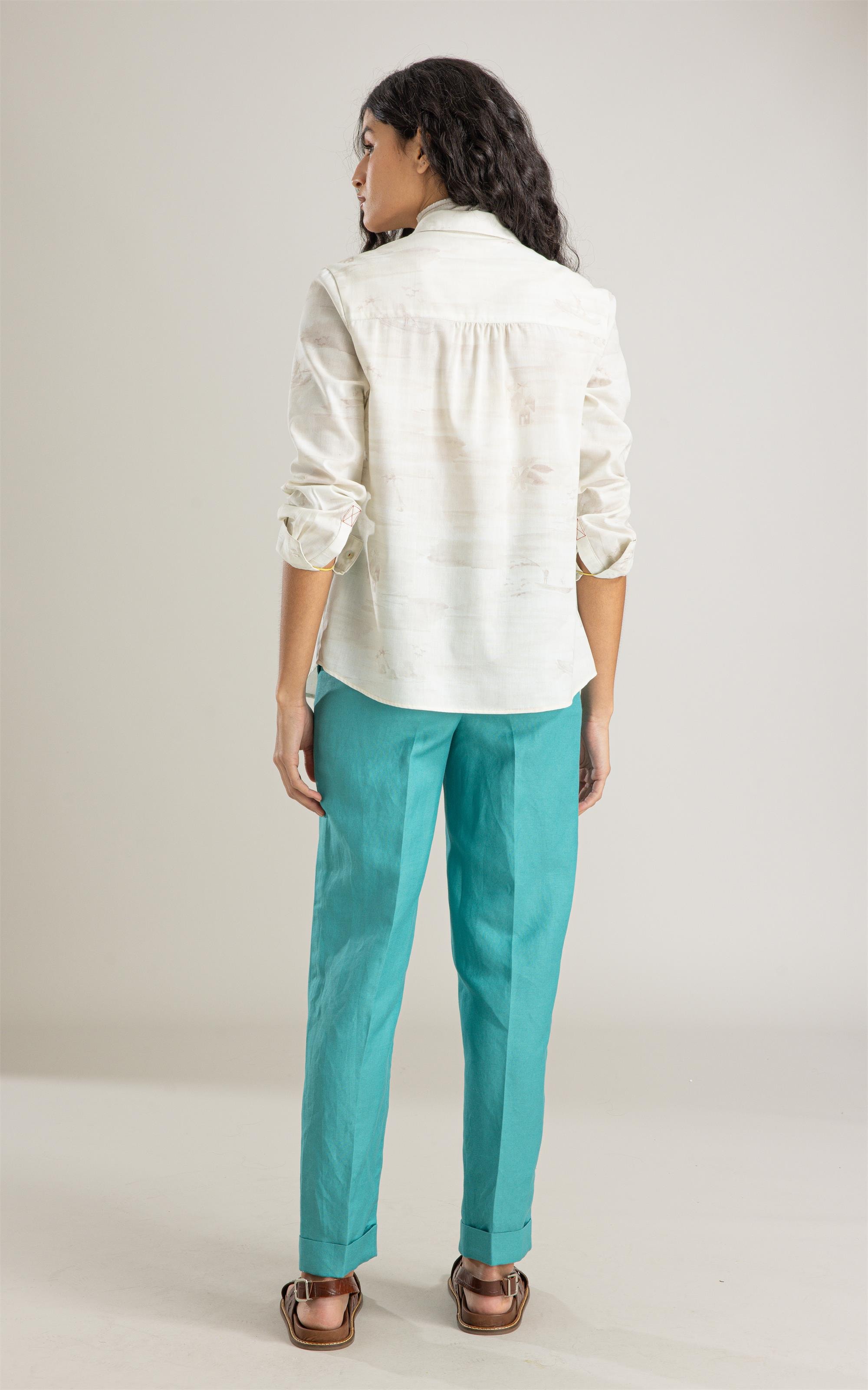 Camisa Sardenha Mar Mono Linho Blend Caqui