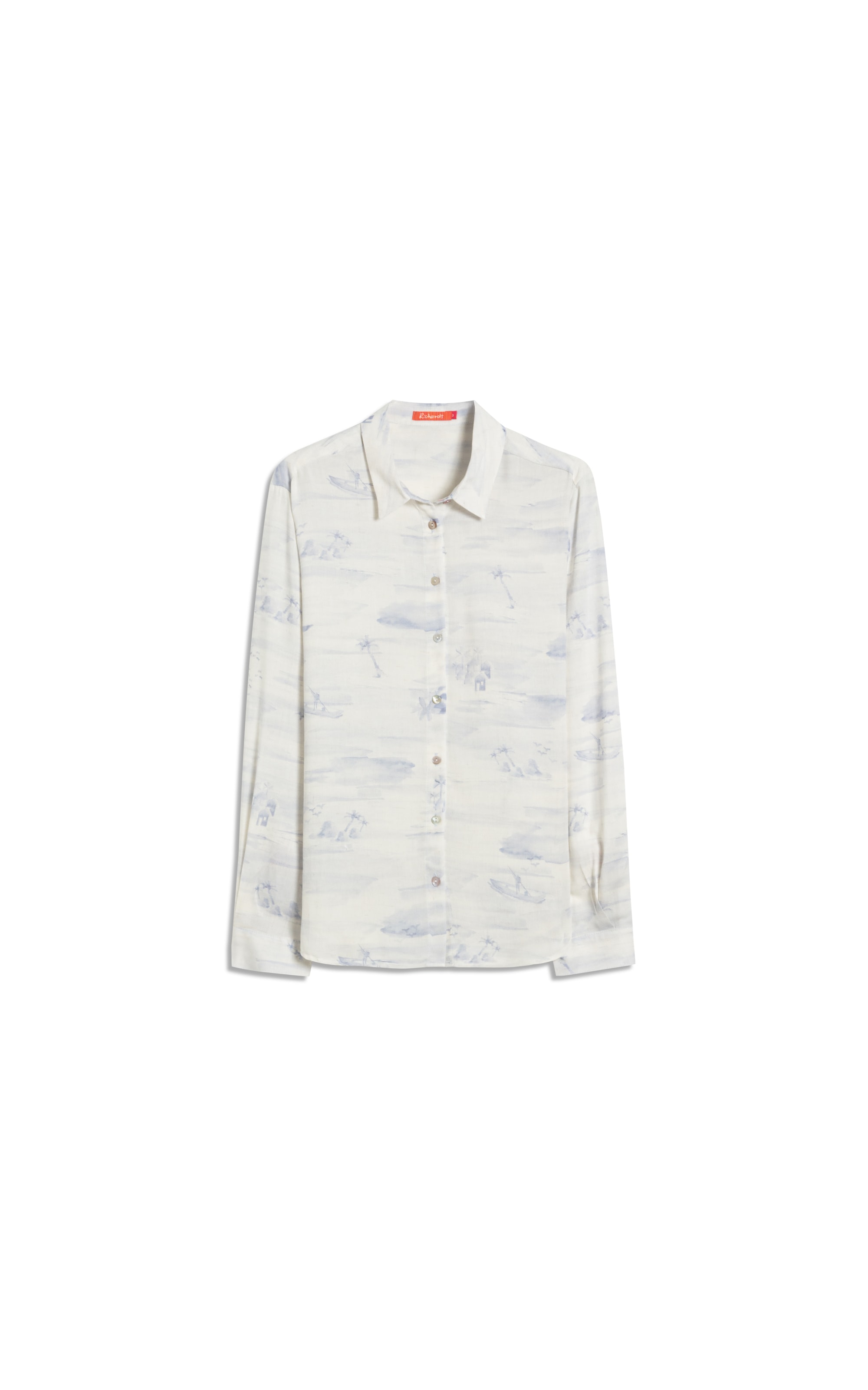 Camisa Sardenha Mar Mono Linho Blend Purple Blue