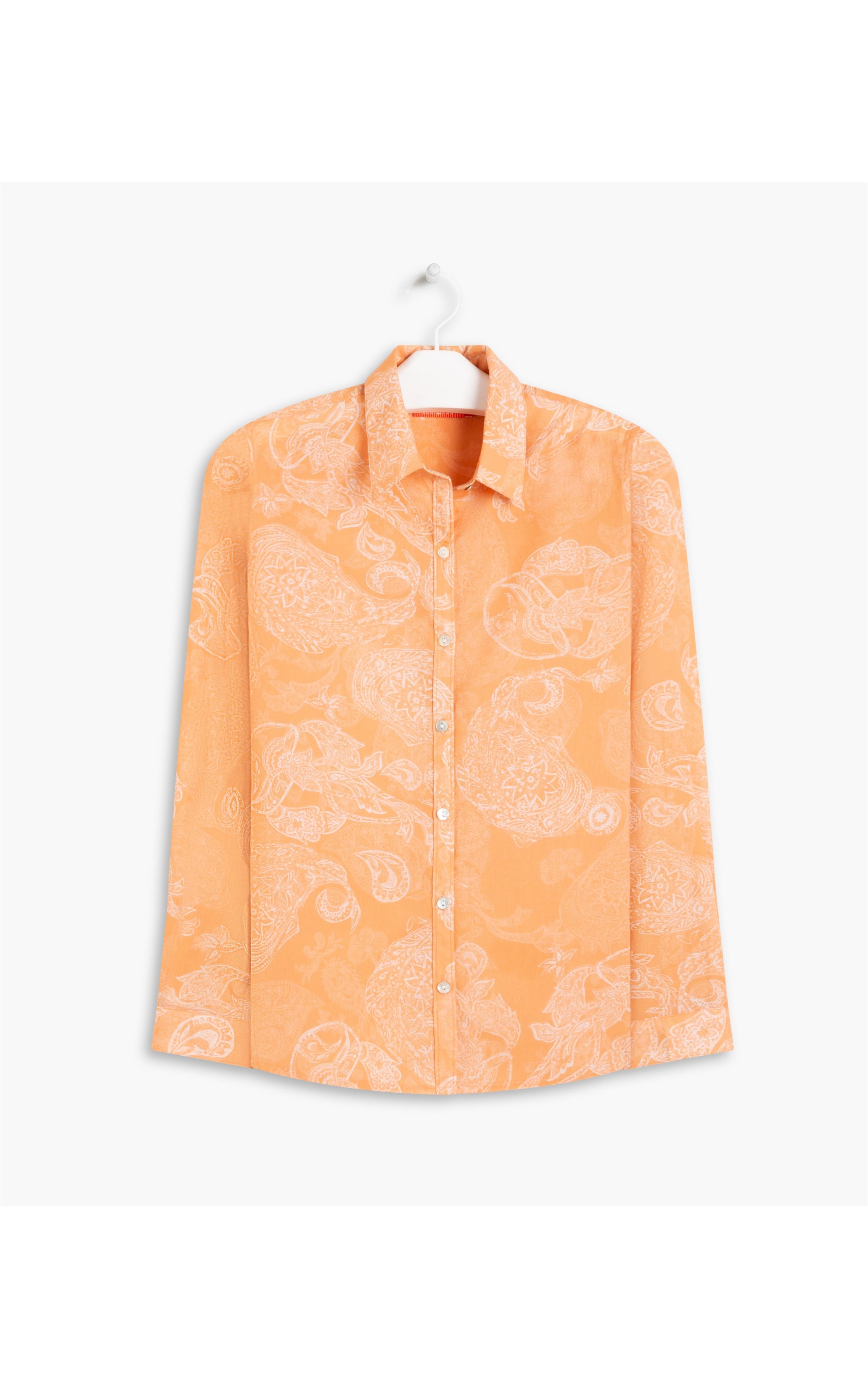 Camisa Sardenha Paisley Cb Voil de Alg Coral
