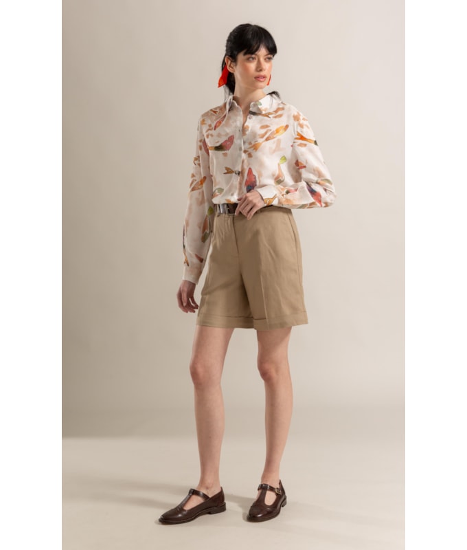 Camisa Sardenha Pesce Linho Blend Terra