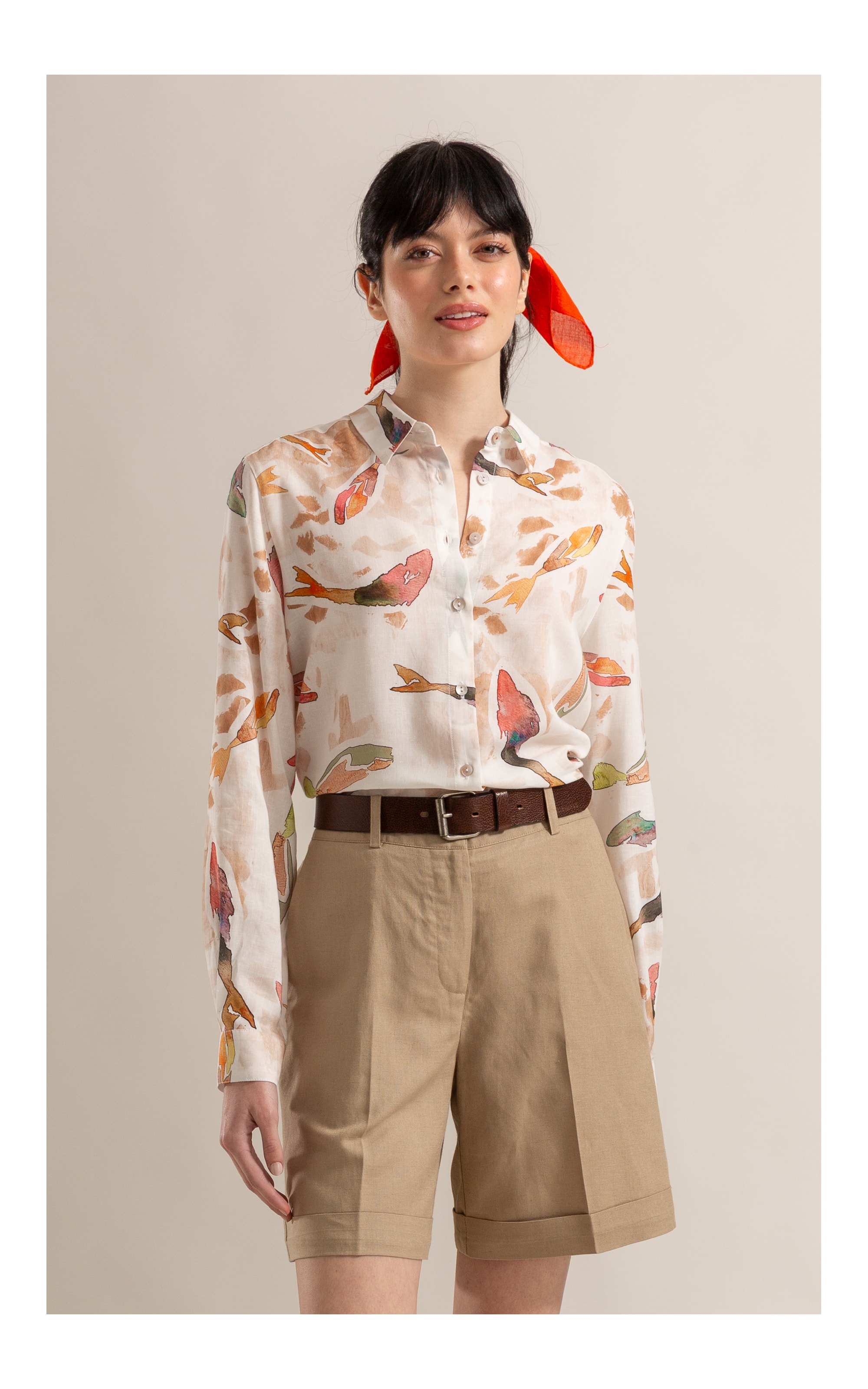 Camisa Sardenha Pesce Linho Blend Terra