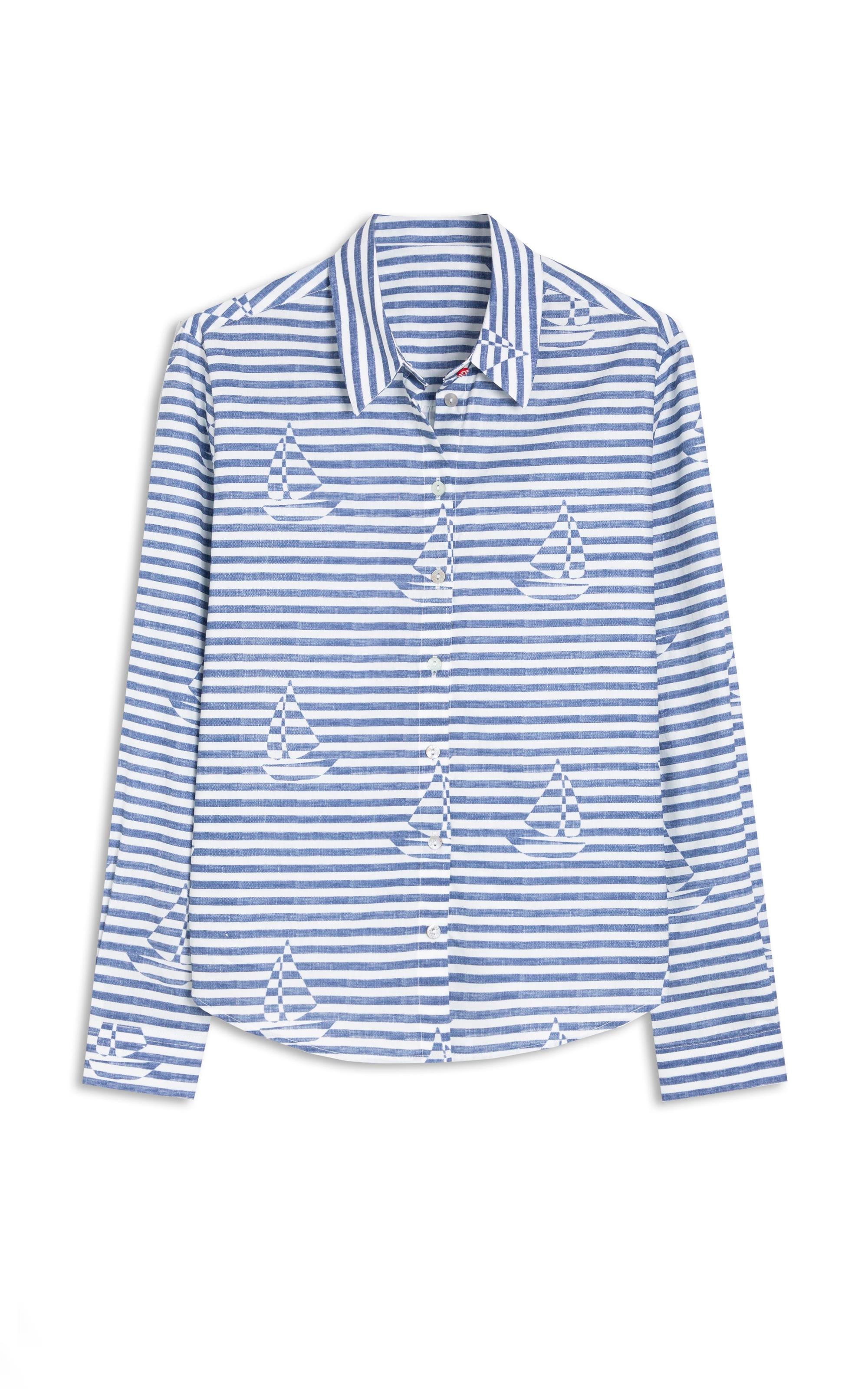 Camisa Sardenha Sailer Stripes Algodao Marinho