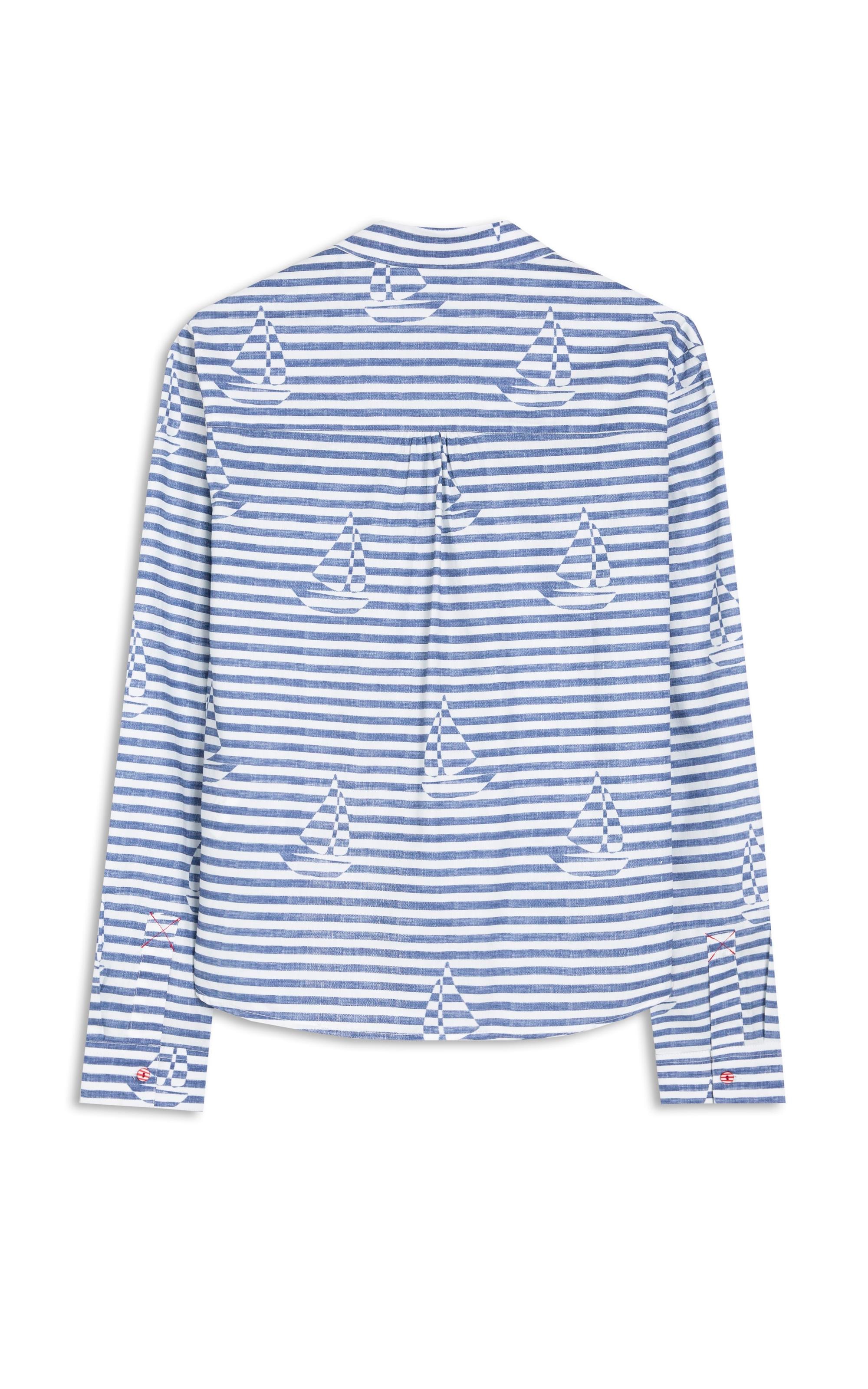 Camisa Sardenha Sailer Stripes Algodao Marinho
