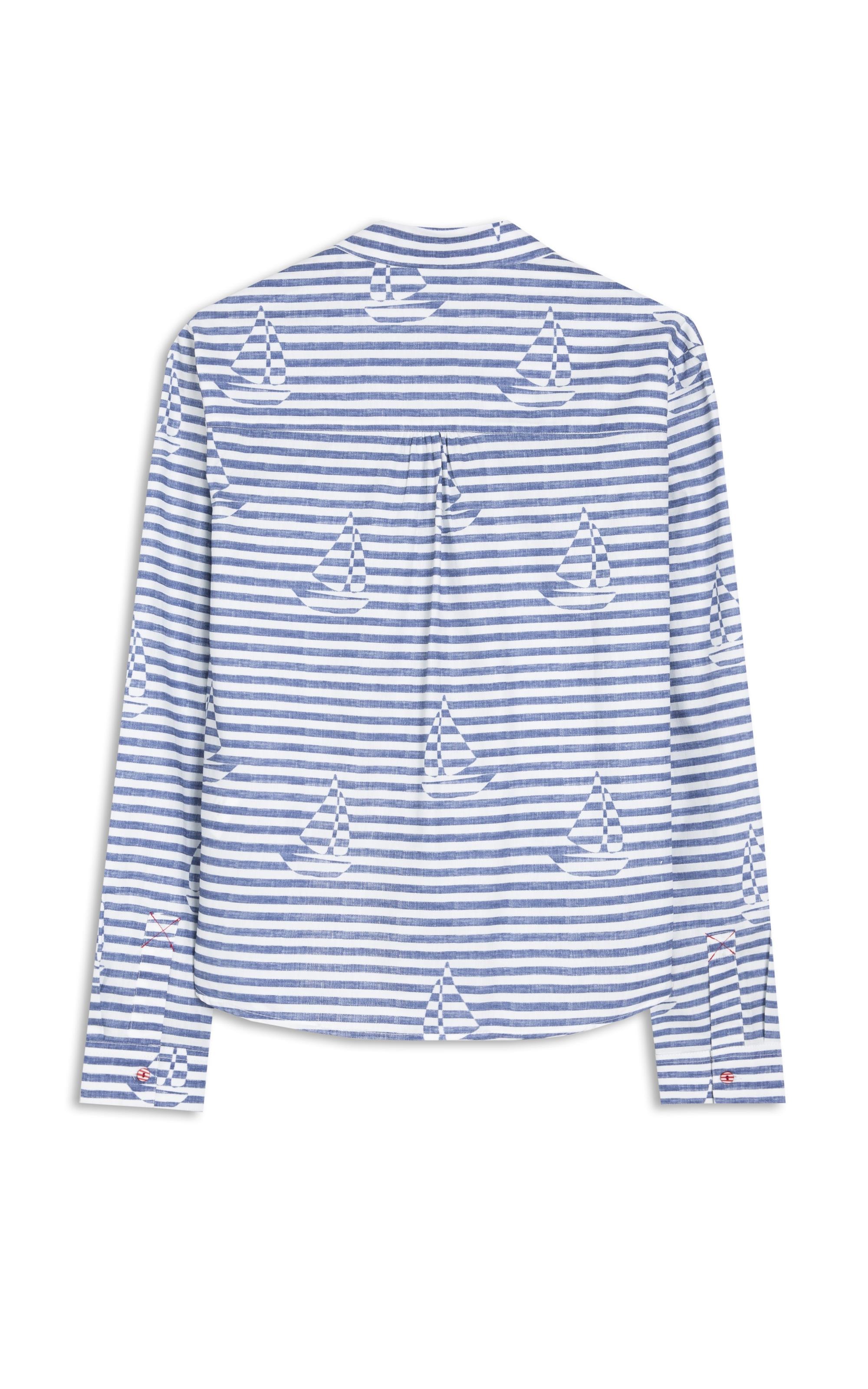 Camisa Sardenha Sailer Stripes Algodao Marinho