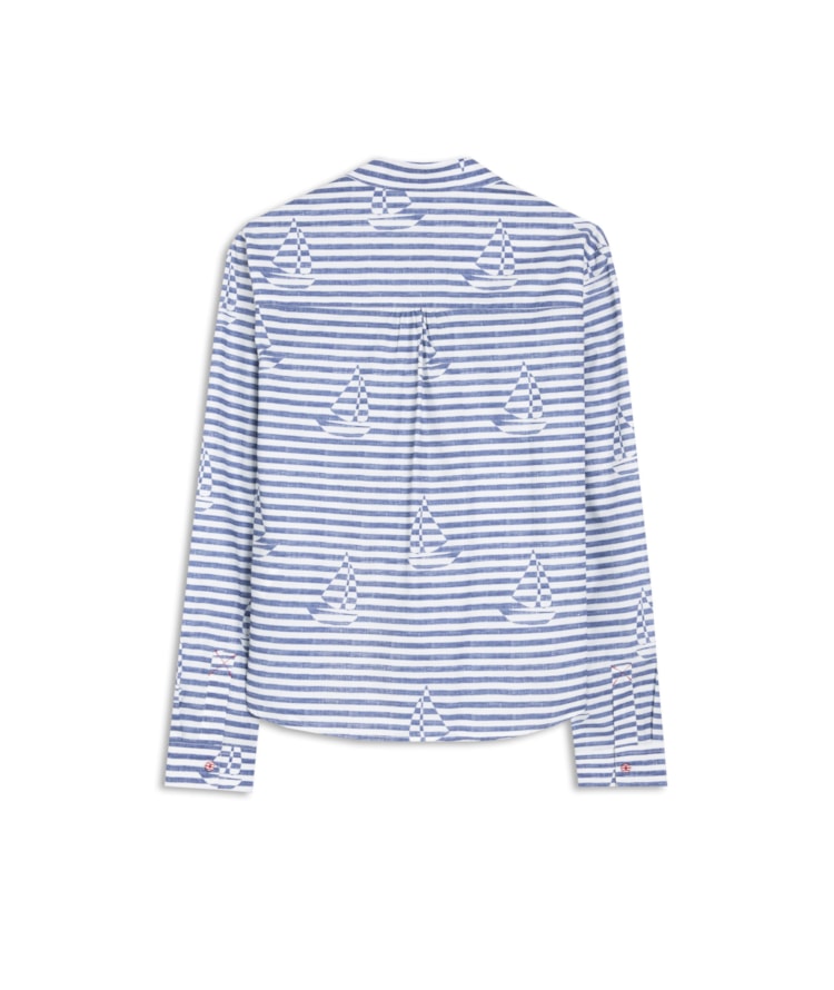 Camisa Sardenha Sailer Stripes Algodao Marinho