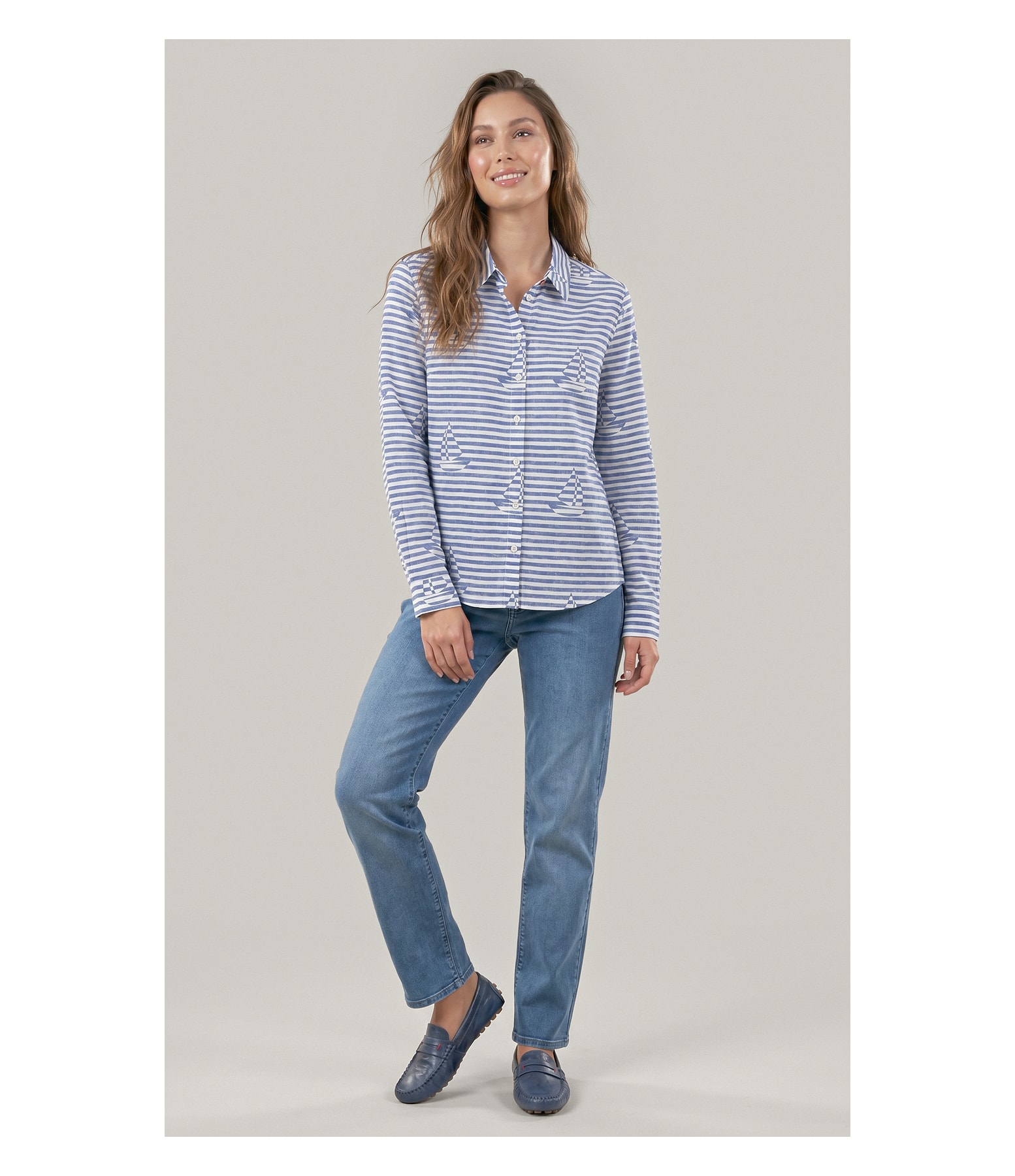 Camisa Sardenha Sailer Stripes Algodao Marinho