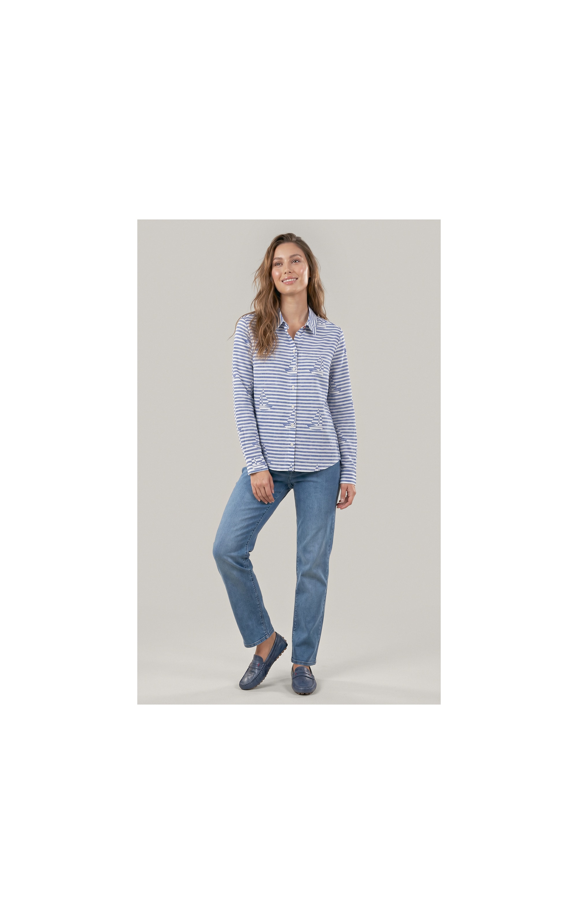 Camisa Sardenha Sailer Stripes Algodao Marinho